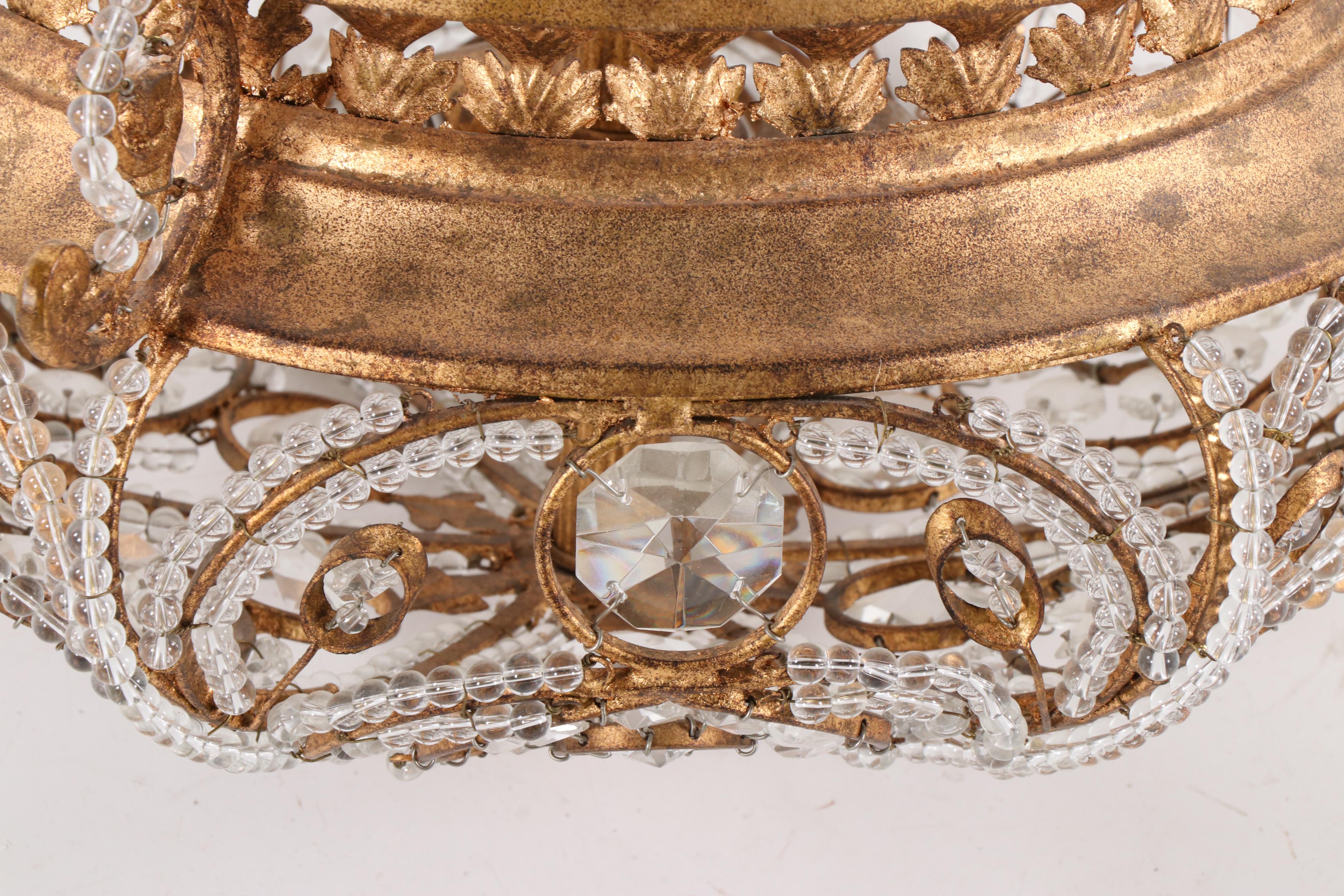 Quoizel Lighting "La Crysta" Three Light Semi-Flush Mount Pendant