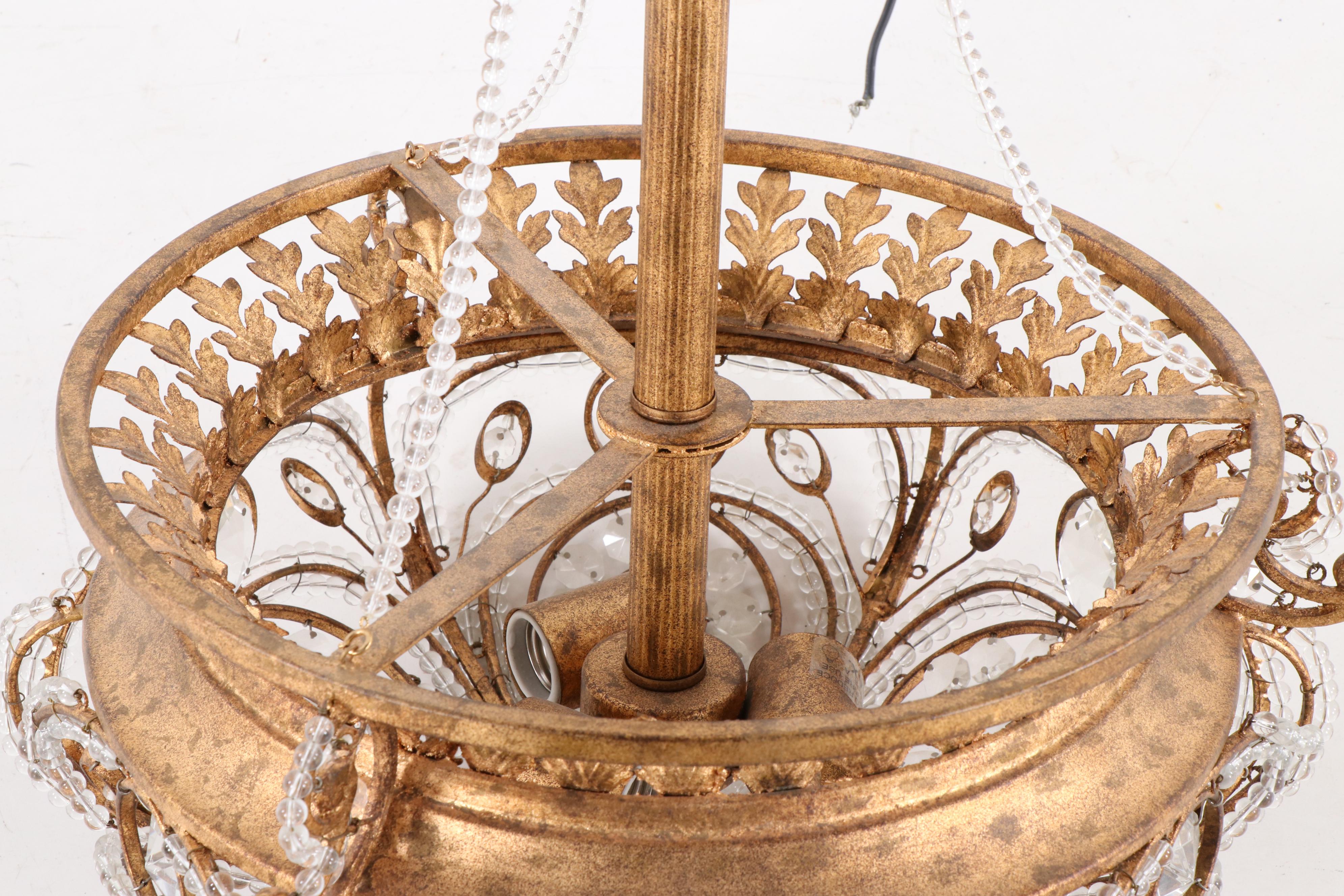 Quoizel Lighting "La Crysta" Three Light Semi-Flush Mount Pendant