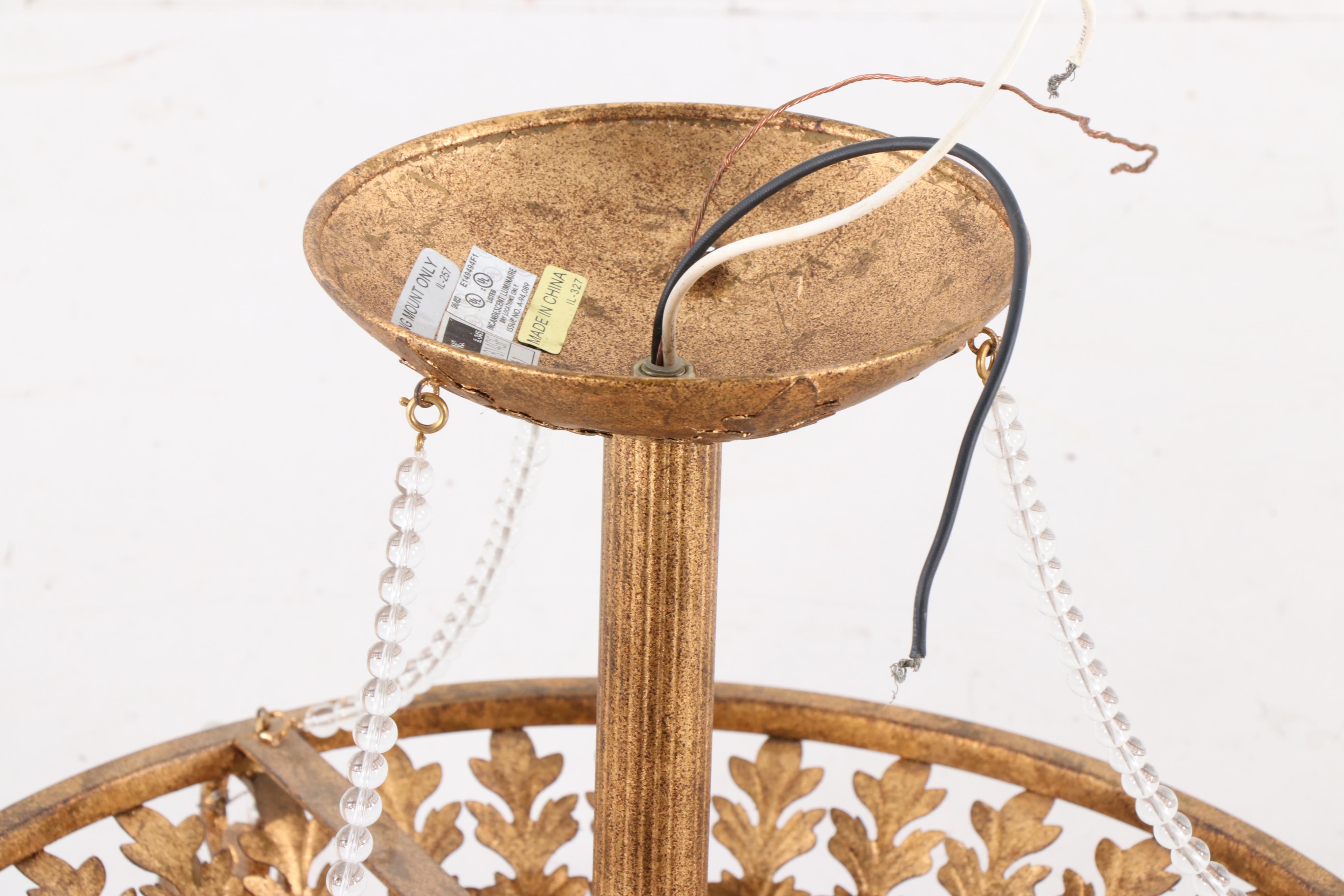 Quoizel Lighting "La Crysta" Three Light Semi-Flush Mount Pendant