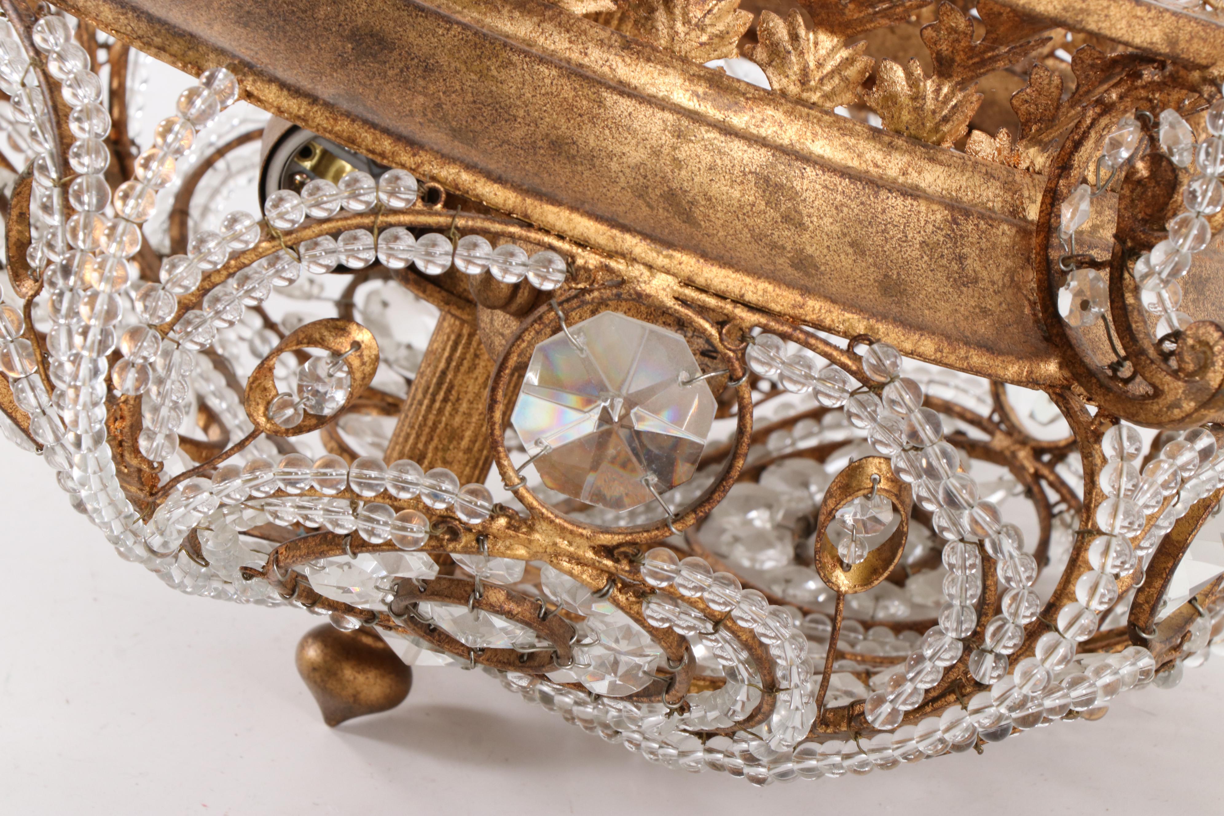 Quoizel Lighting "La Crysta" Three Light Semi-Flush Mount Pendant