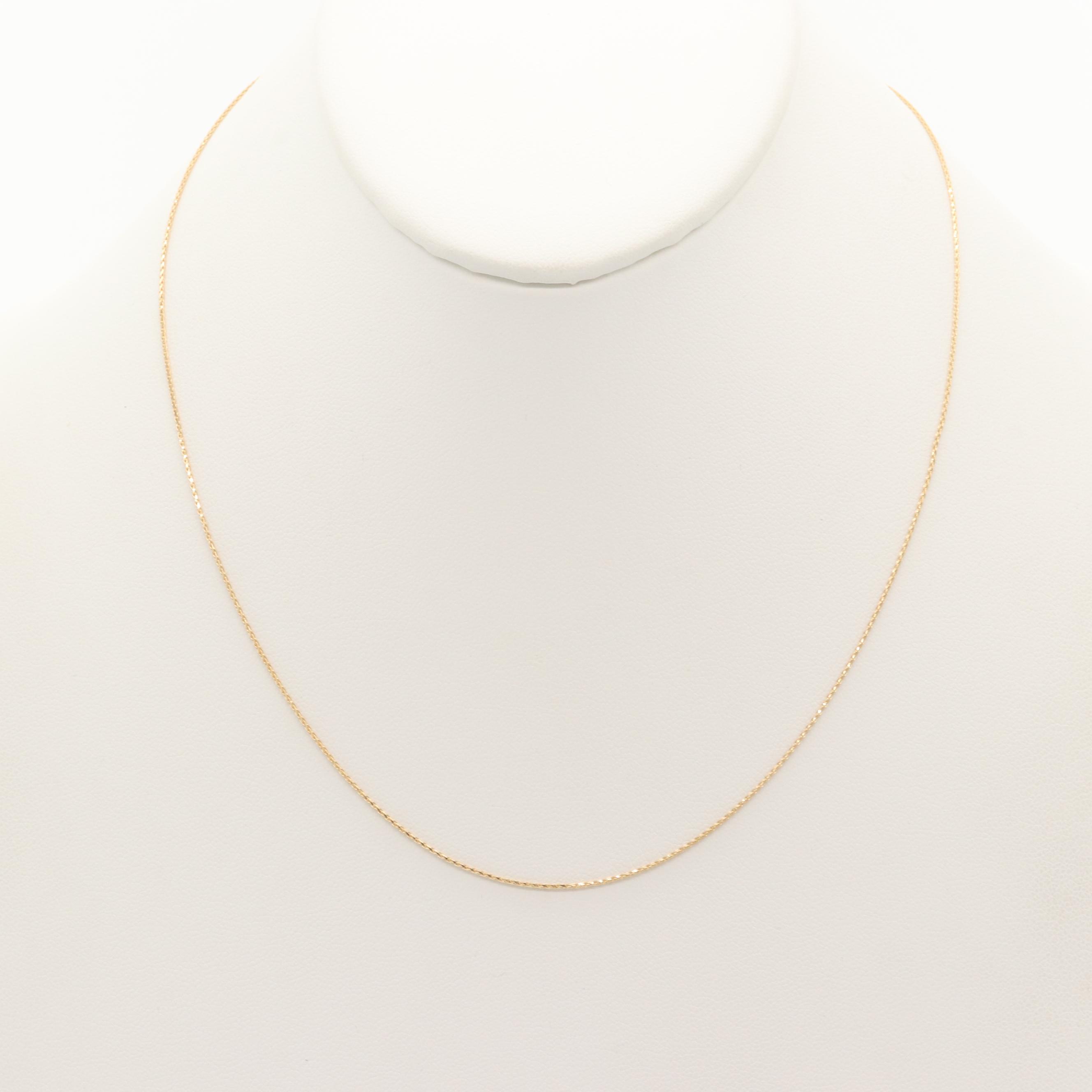 14K Yellow Gold Wheat Chain