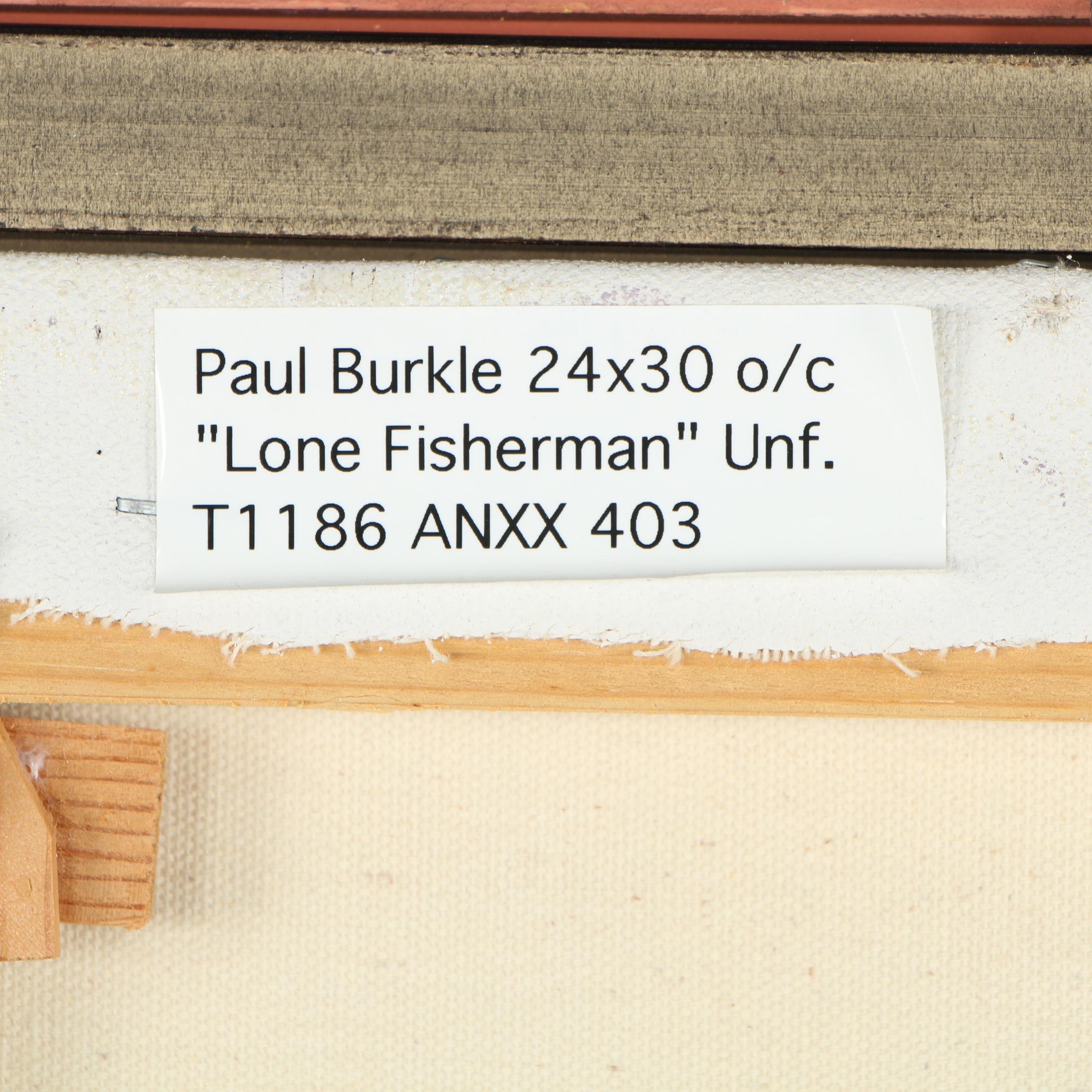 Paul Burkle Oil Painting "Lone Fisherman"