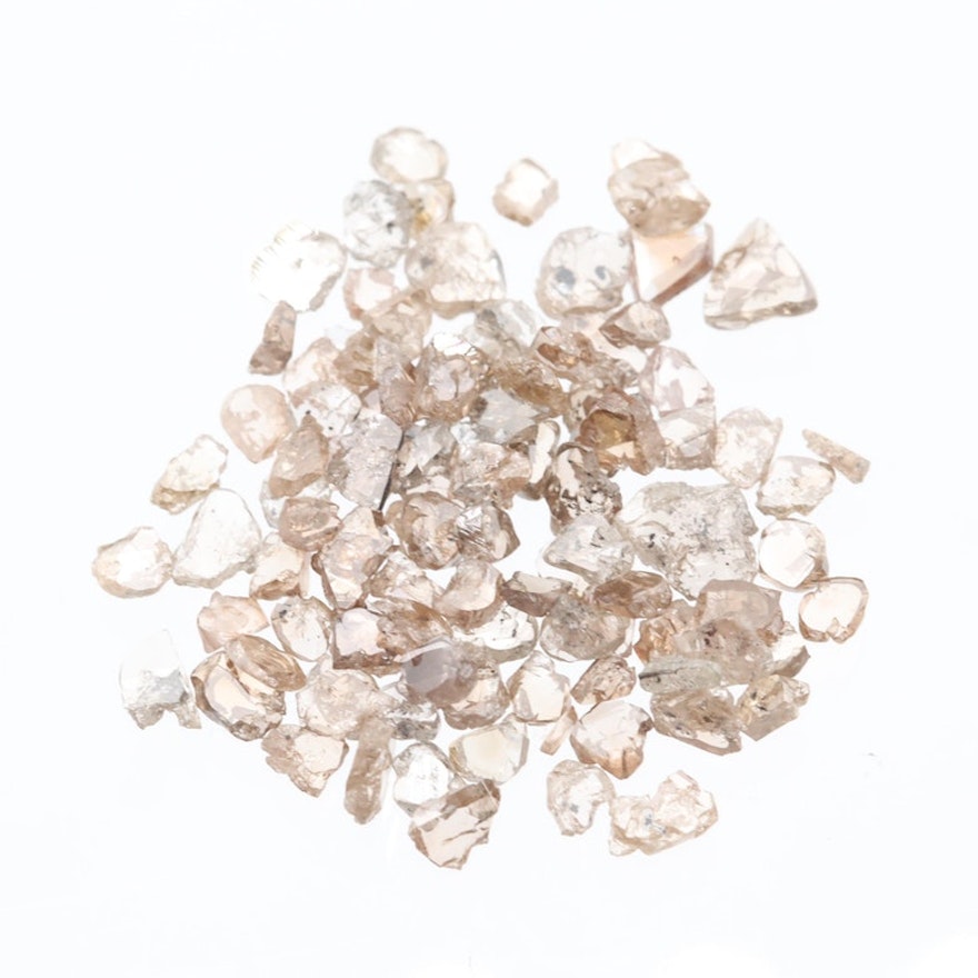 Loose 5.03 CTW Synthetic Diamond and Diamond Gemstones