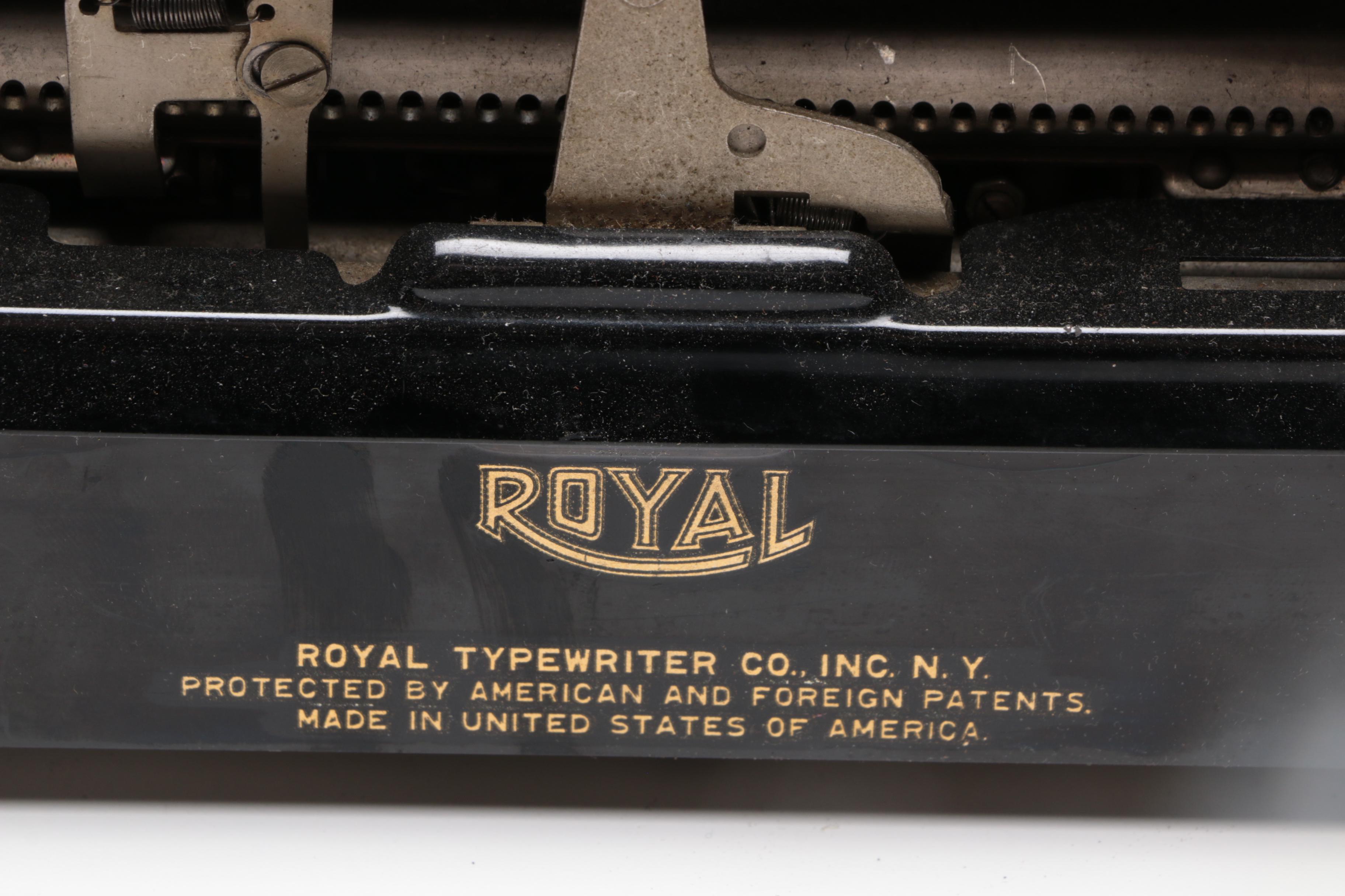 Royal Portable Typewriter in Case, circa 1930