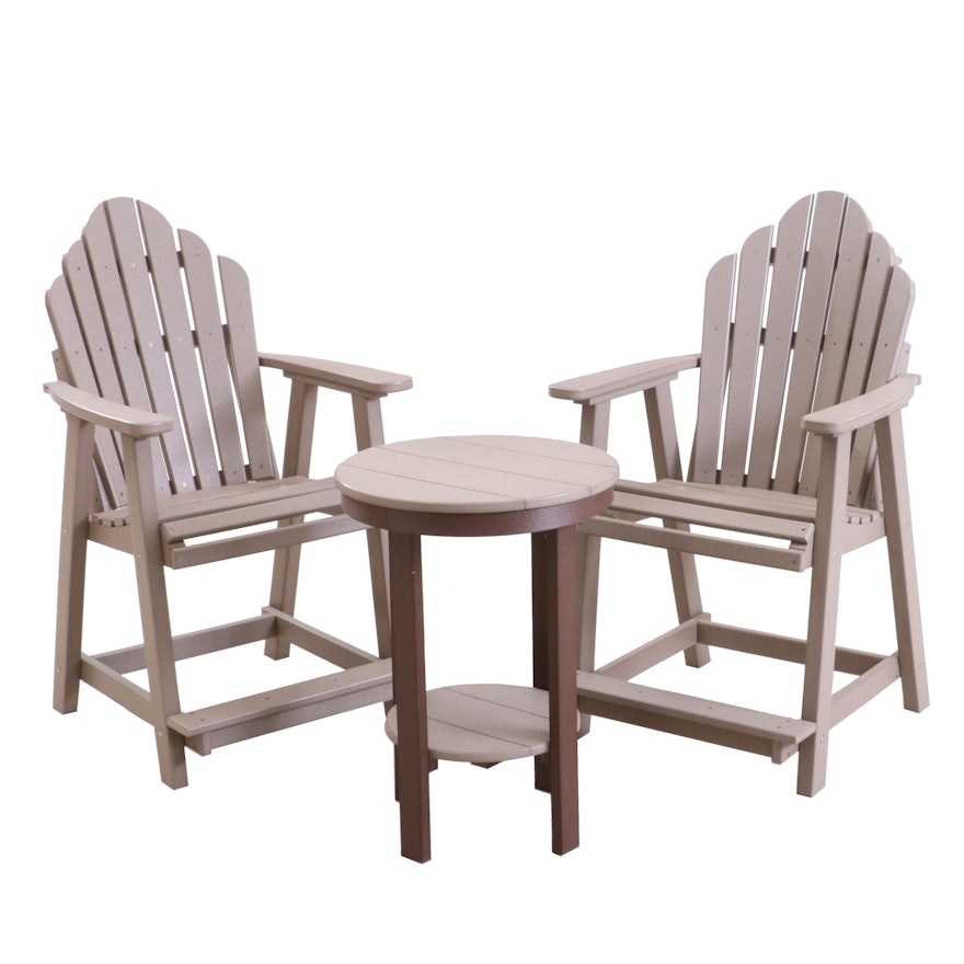 Berlin Gardens Composite Patio Chairs and Side Table, Contemporary