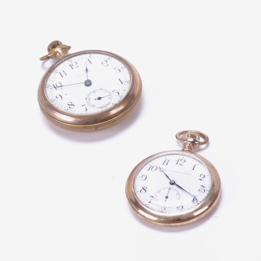 Gold Filled Smith Patterson Co. and Waltham Pocket Watches, Early 20th Century