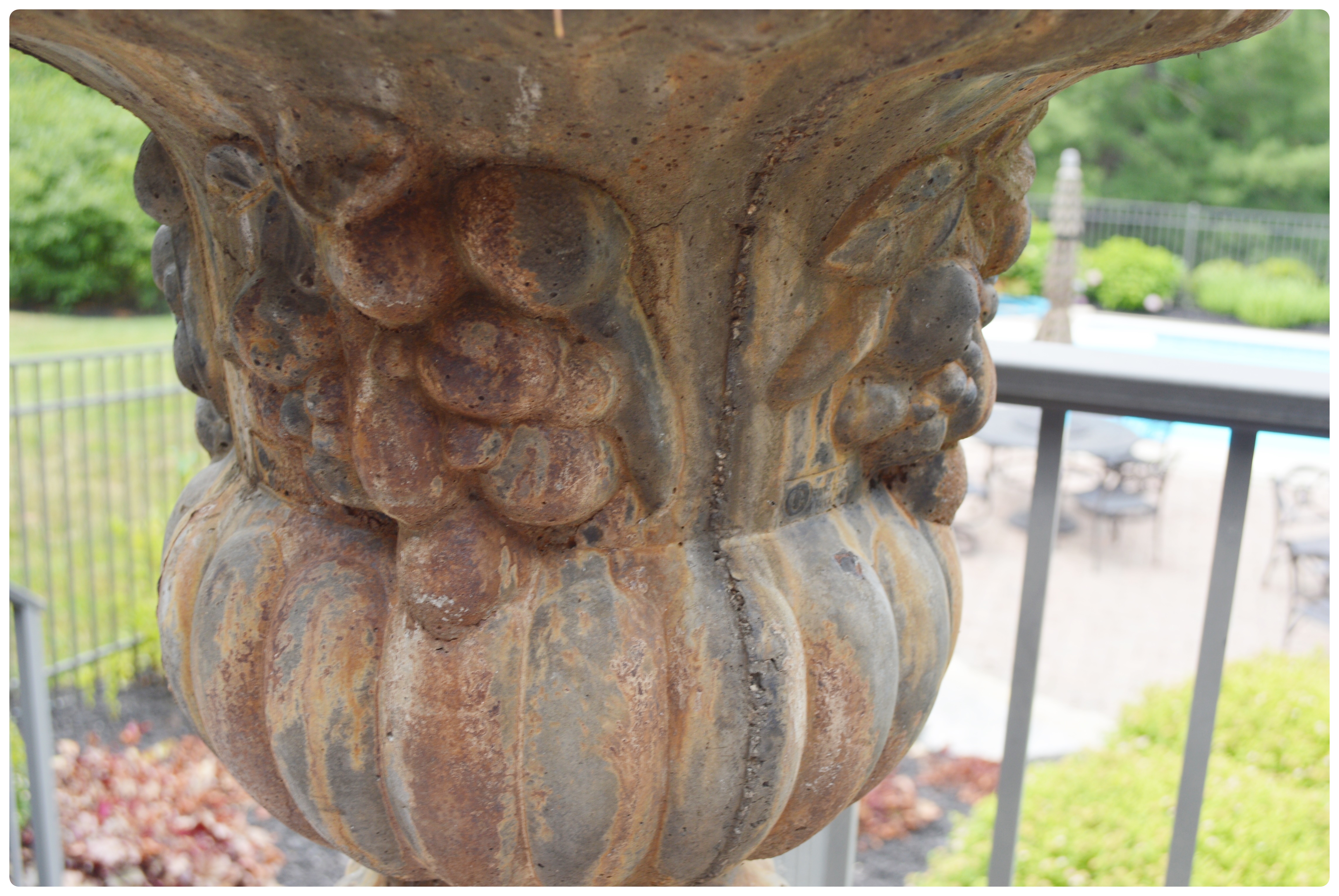 Athens Stonecasting Urn and Pedestal, Pair Everything But The House