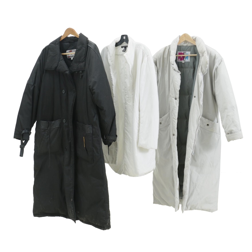 DKNY White Nylon Puffer Coat with Other Winter Coats