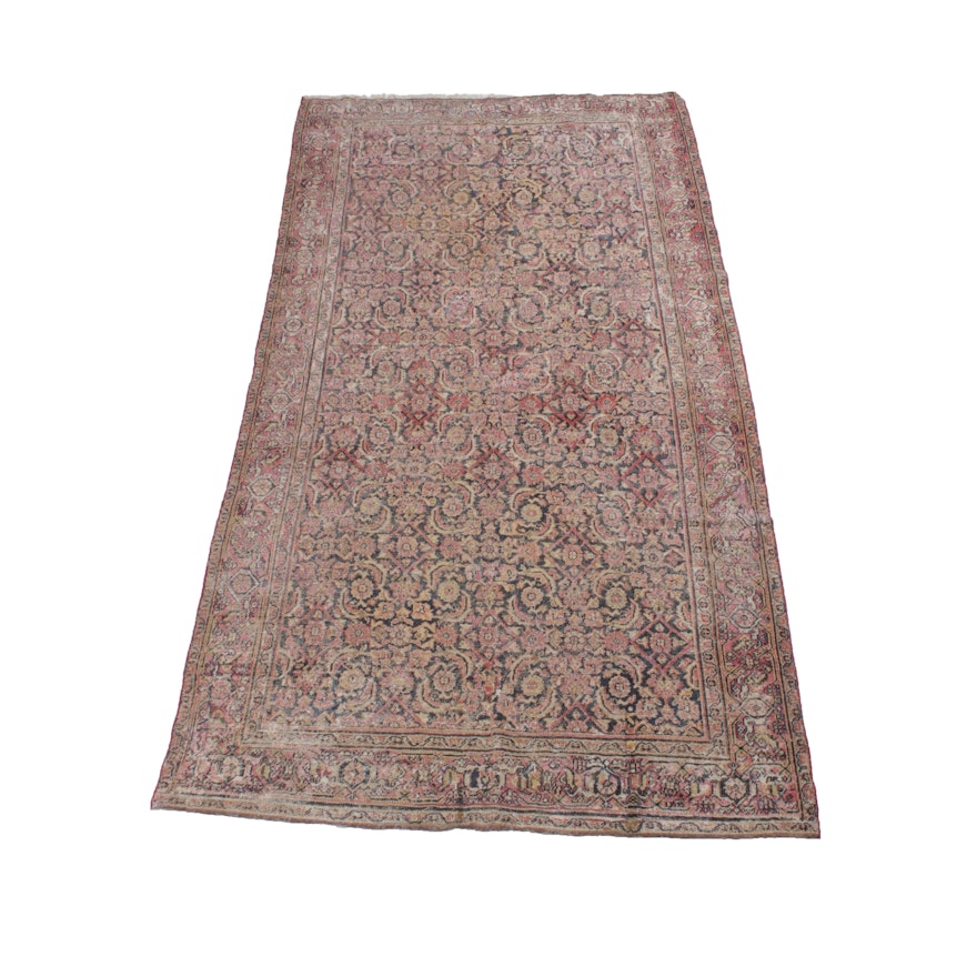 4'10 x 9'2 Hand-Knotted Persian Malayer Rug, Circa 1920s