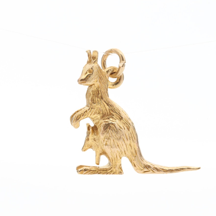 10K Yellow Gold Kangaroo Charm