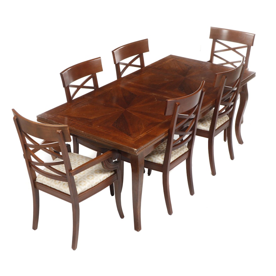 Arhaus Italy Dining Table with Pull-Out Leaves and 6 Chairs