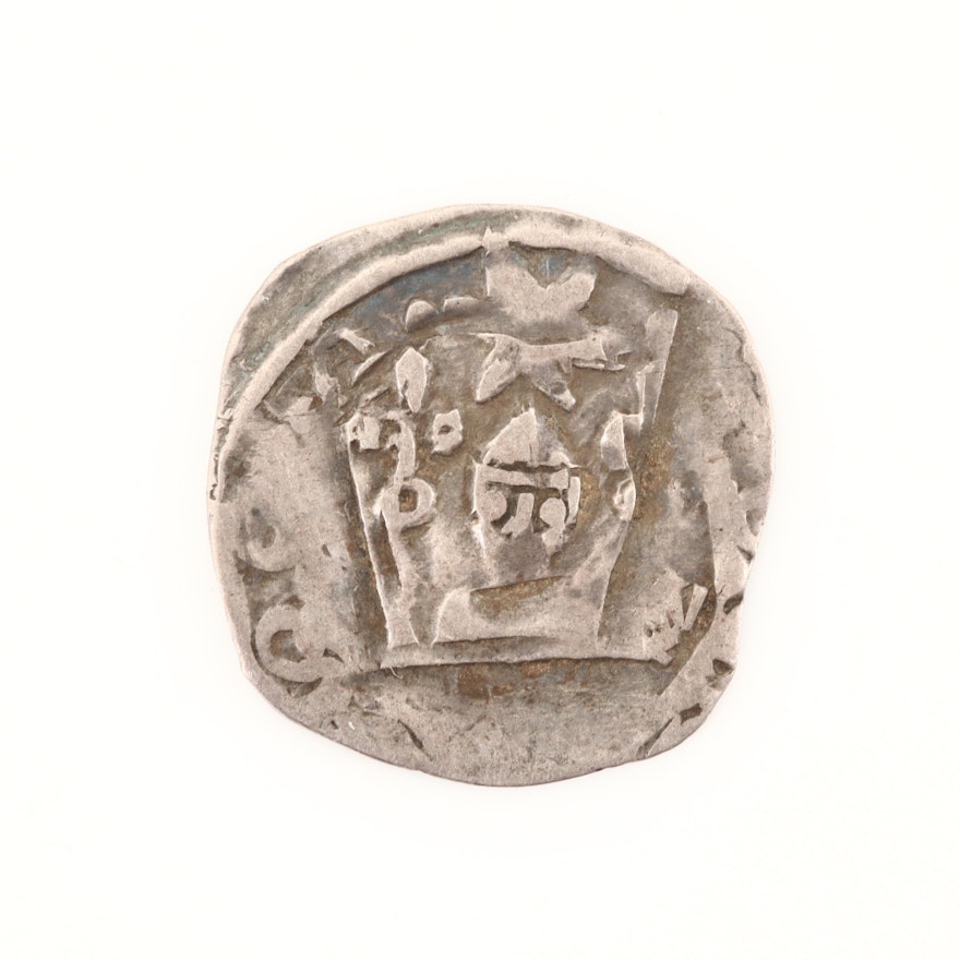 Bishopric of Salzburg Hammered 1-Pfennig Silver Coin of Eberhard II, ca. 1200