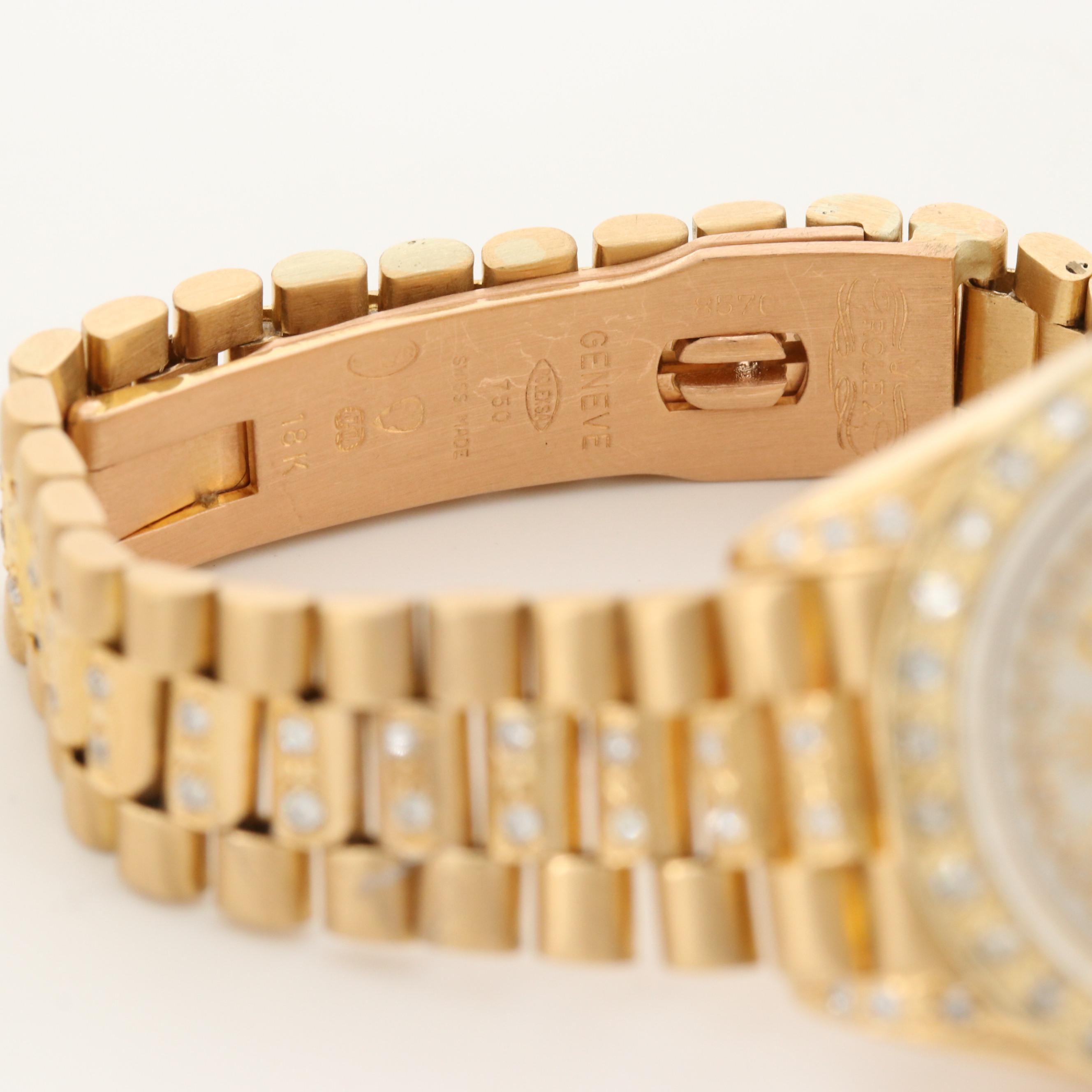 Rolex Datejust 18K Yellow Gold and 1.31 CTW Diamond Watch