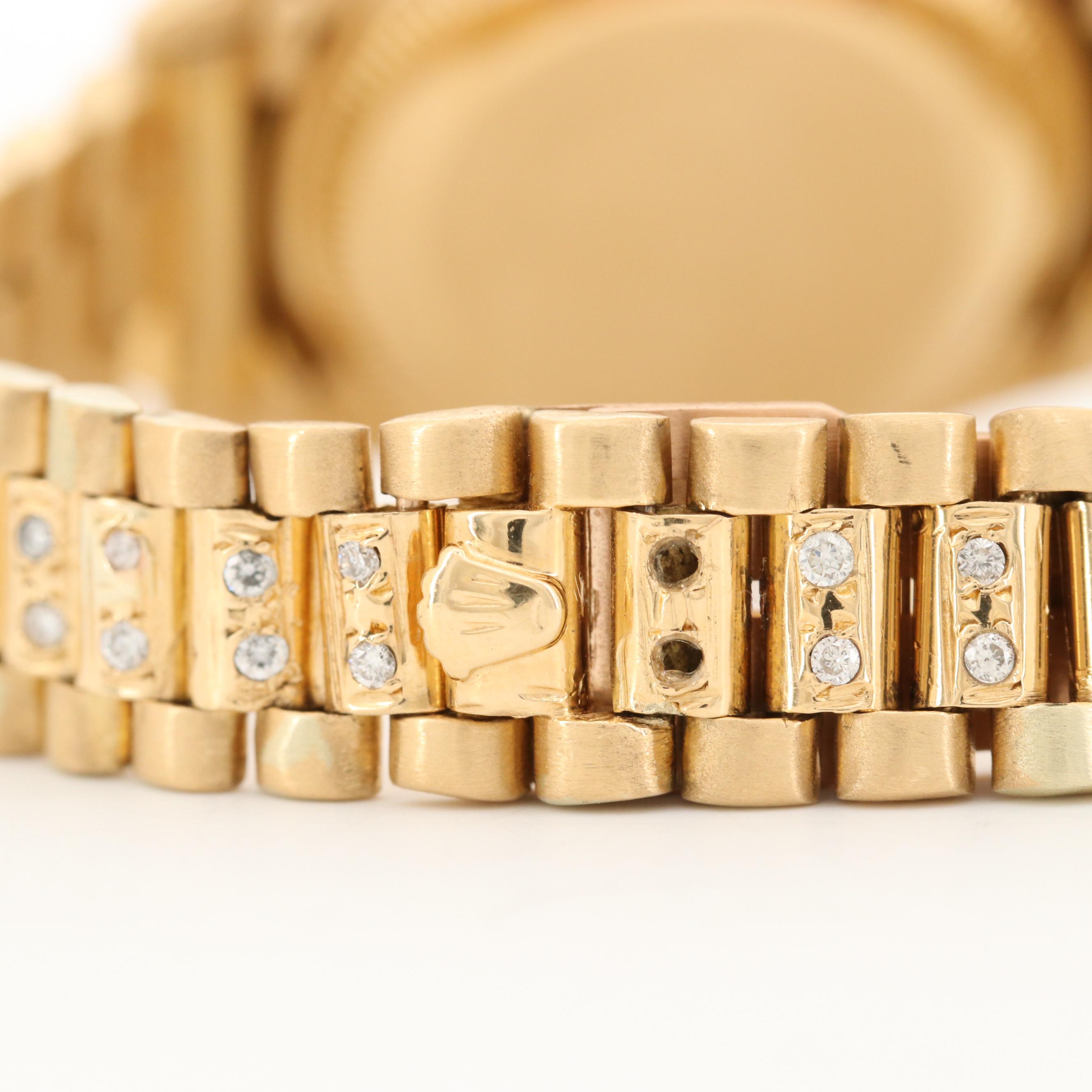 Rolex Datejust 18K Yellow Gold and 1.31 CTW Diamond Watch