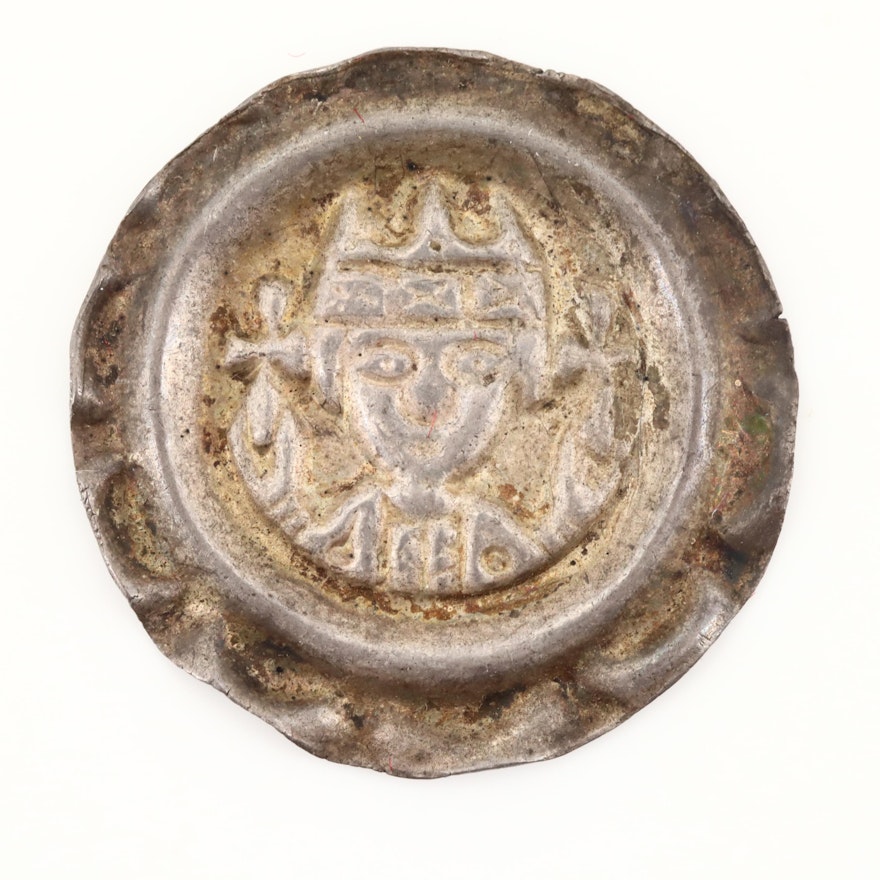 Bishopric of Augsburg AR Bracteate Coin of Bishop Siboto of Seefeld, ca. 1230