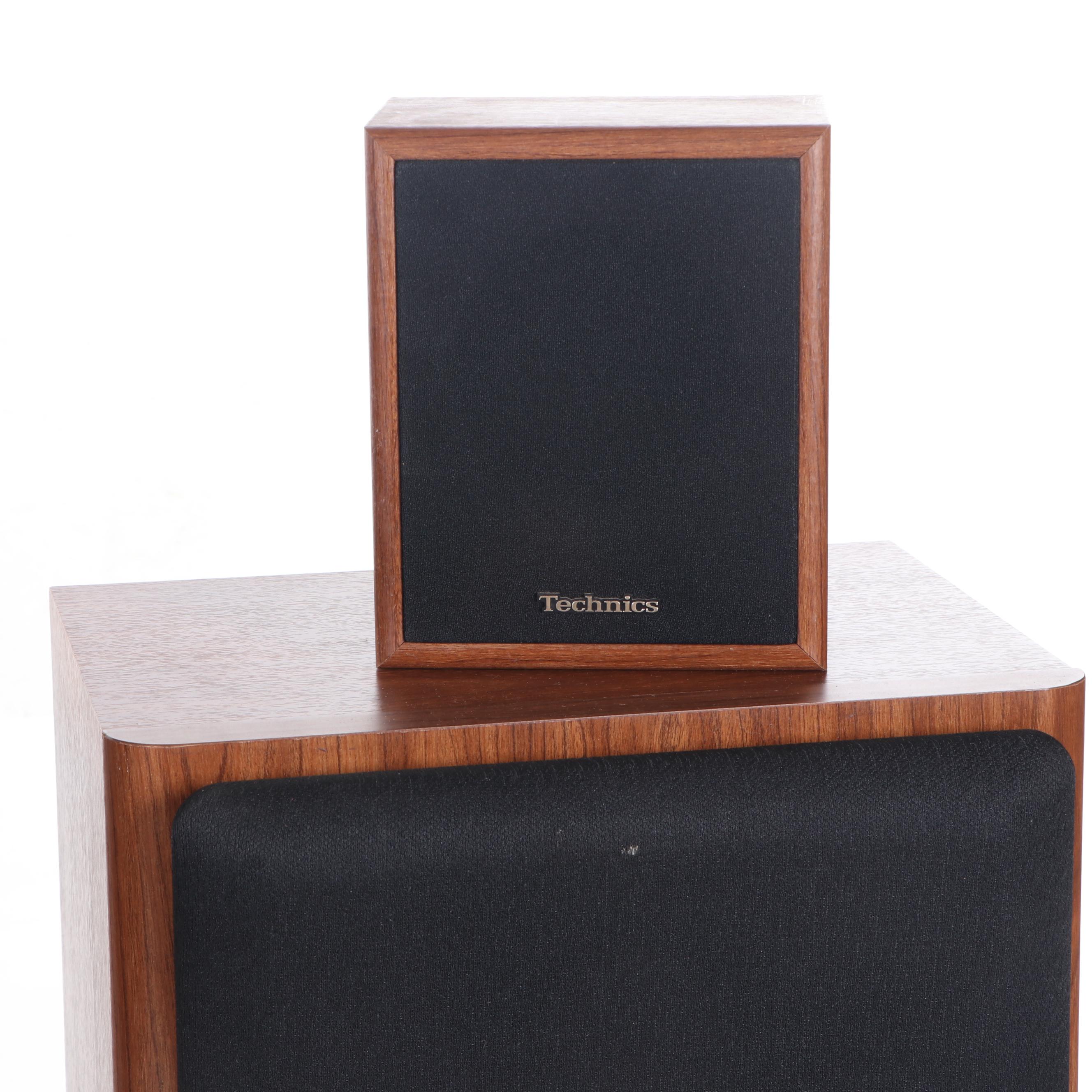 Technics Stereo and Speaker System with Cherry Cabinet and Housing