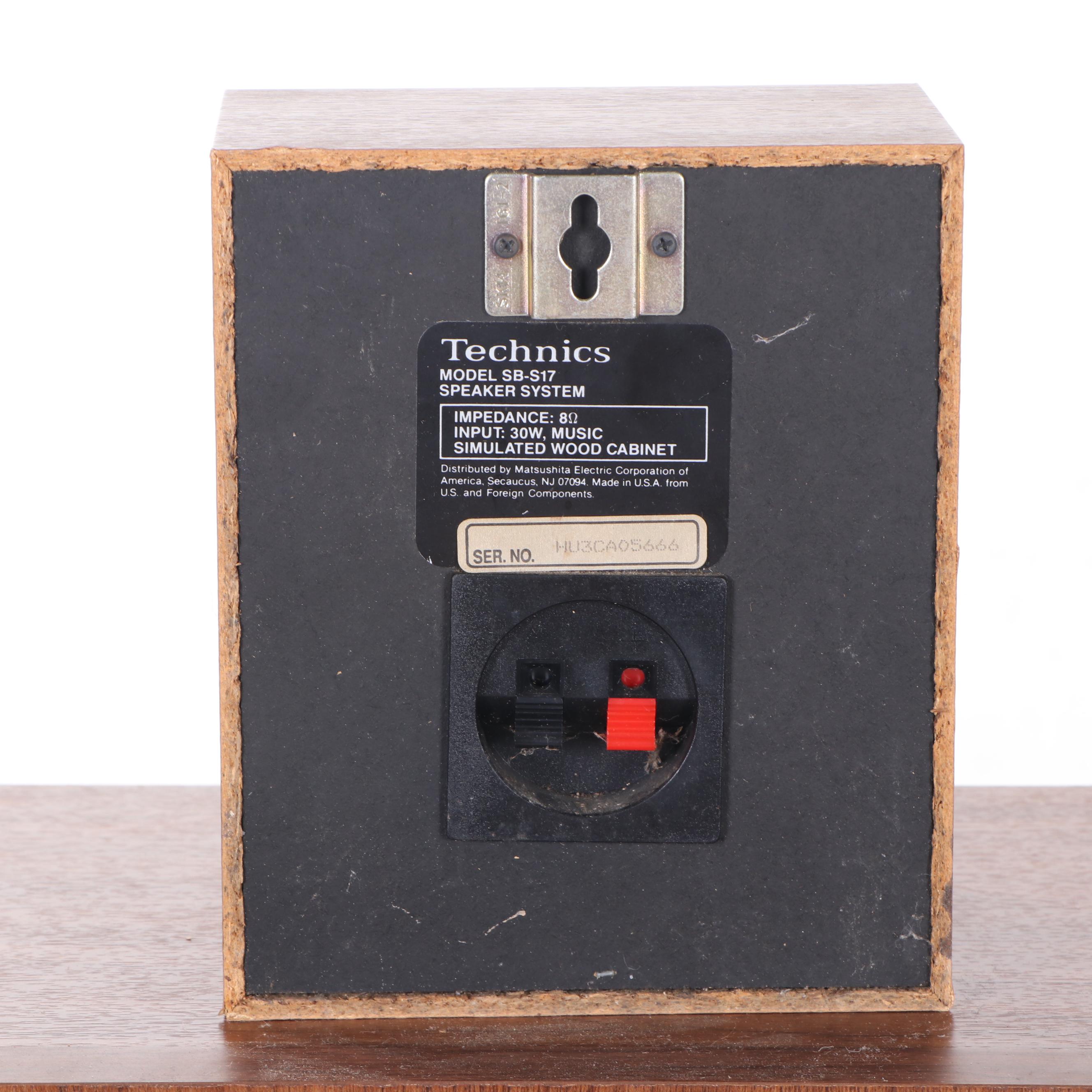 Technics Stereo and Speaker System with Cherry Cabinet and Housing