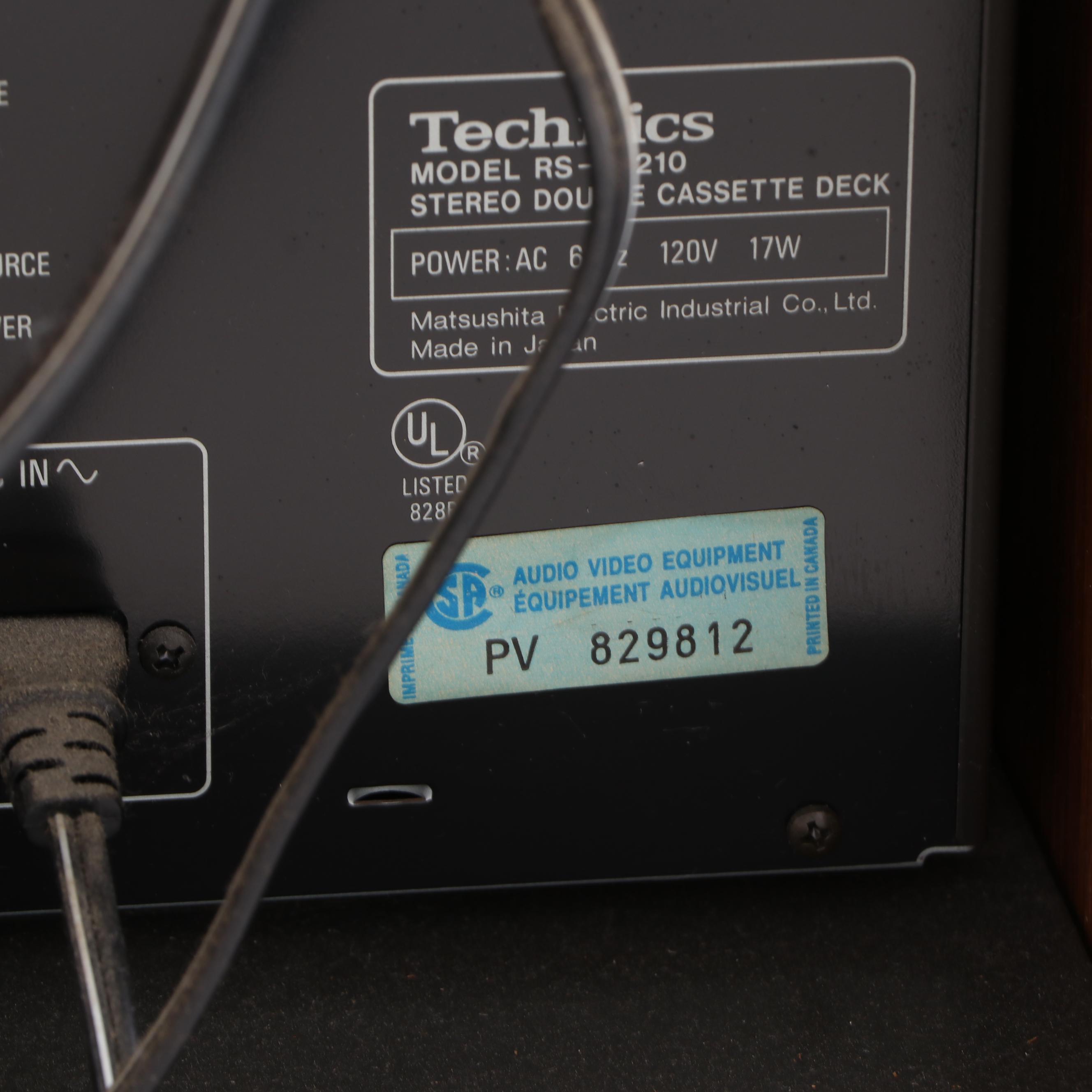 Technics Stereo and Speaker System with Cherry Cabinet and Housing