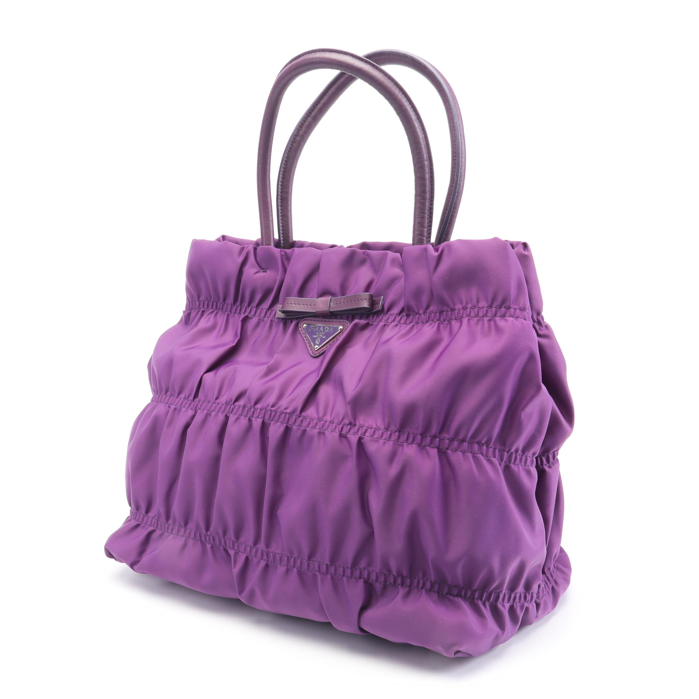 Prada Anemone Nylon Tessuto Gaufre Top Handle Bag