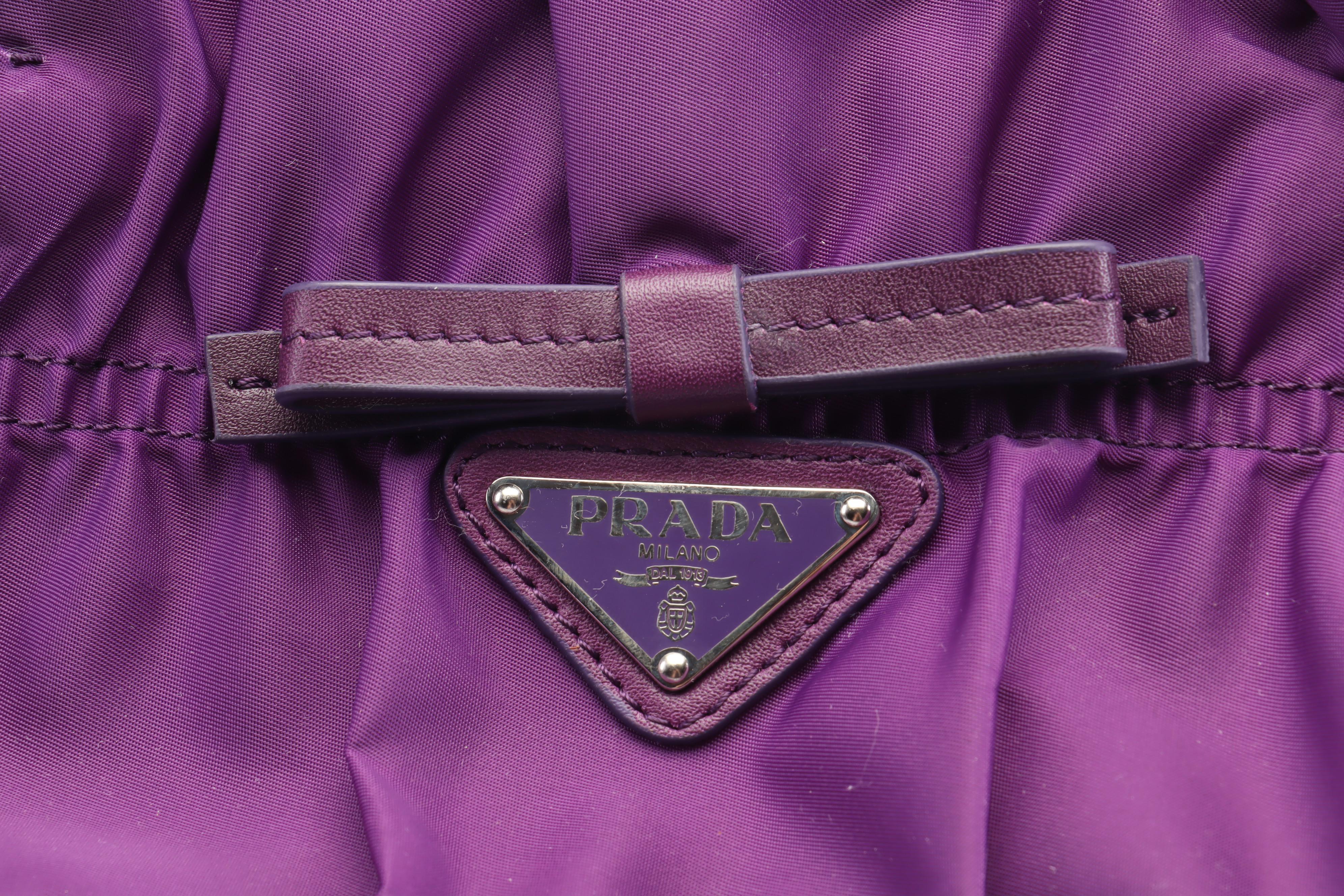 Prada Anemone Nylon Tessuto Gaufre Top Handle Bag