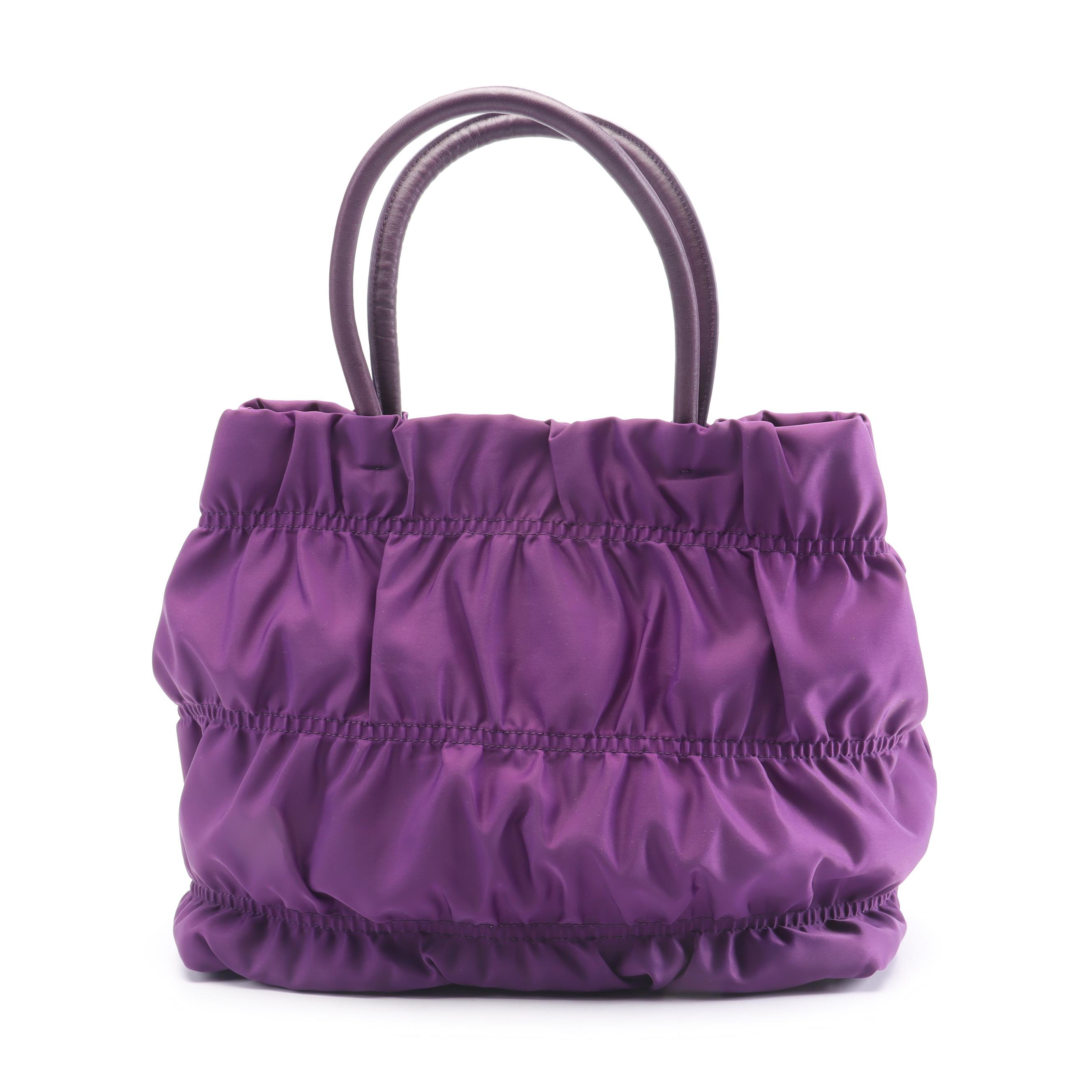 Prada Anemone Nylon Tessuto Gaufre Top Handle Bag