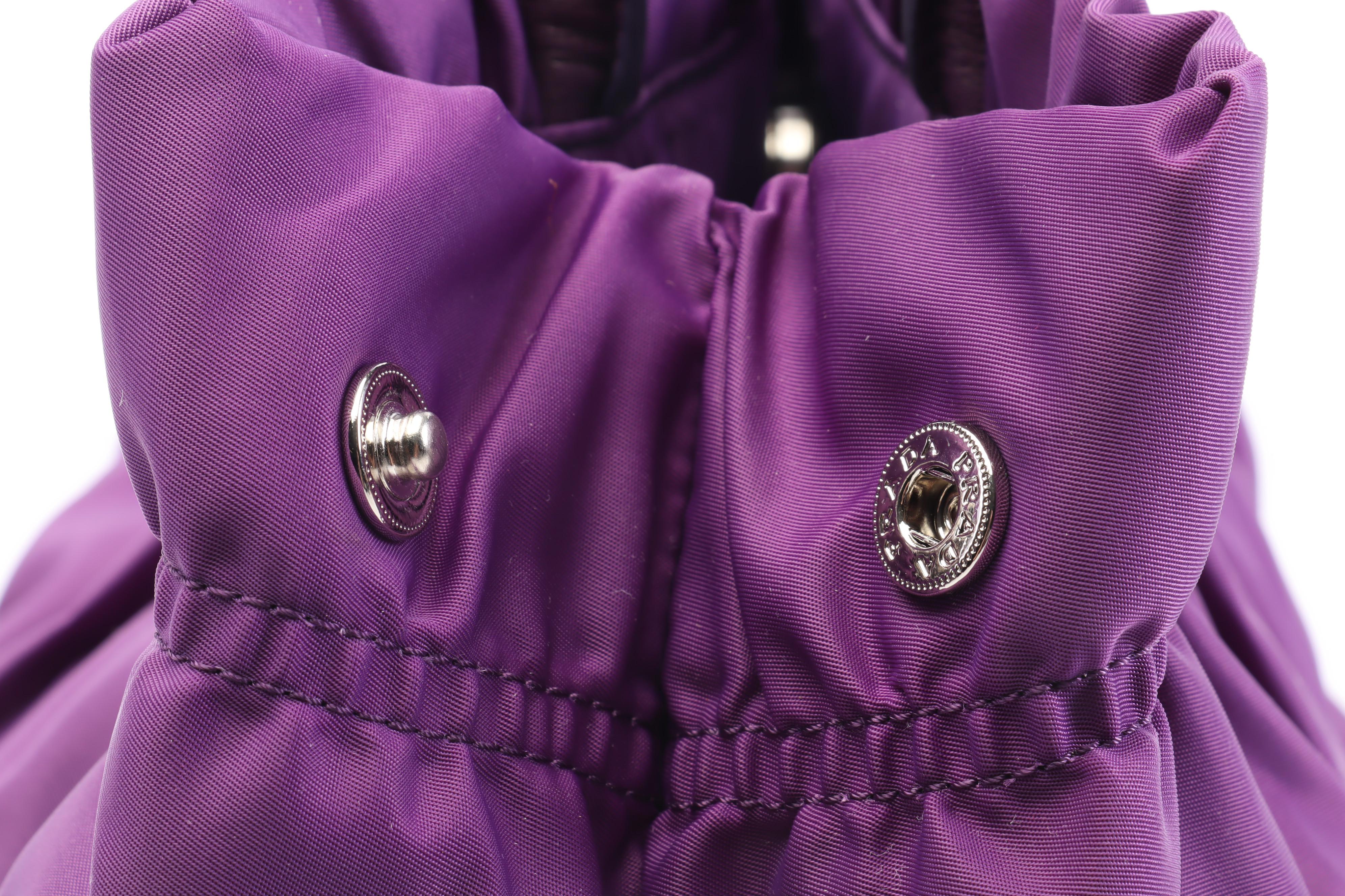 Prada Anemone Nylon Tessuto Gaufre Top Handle Bag