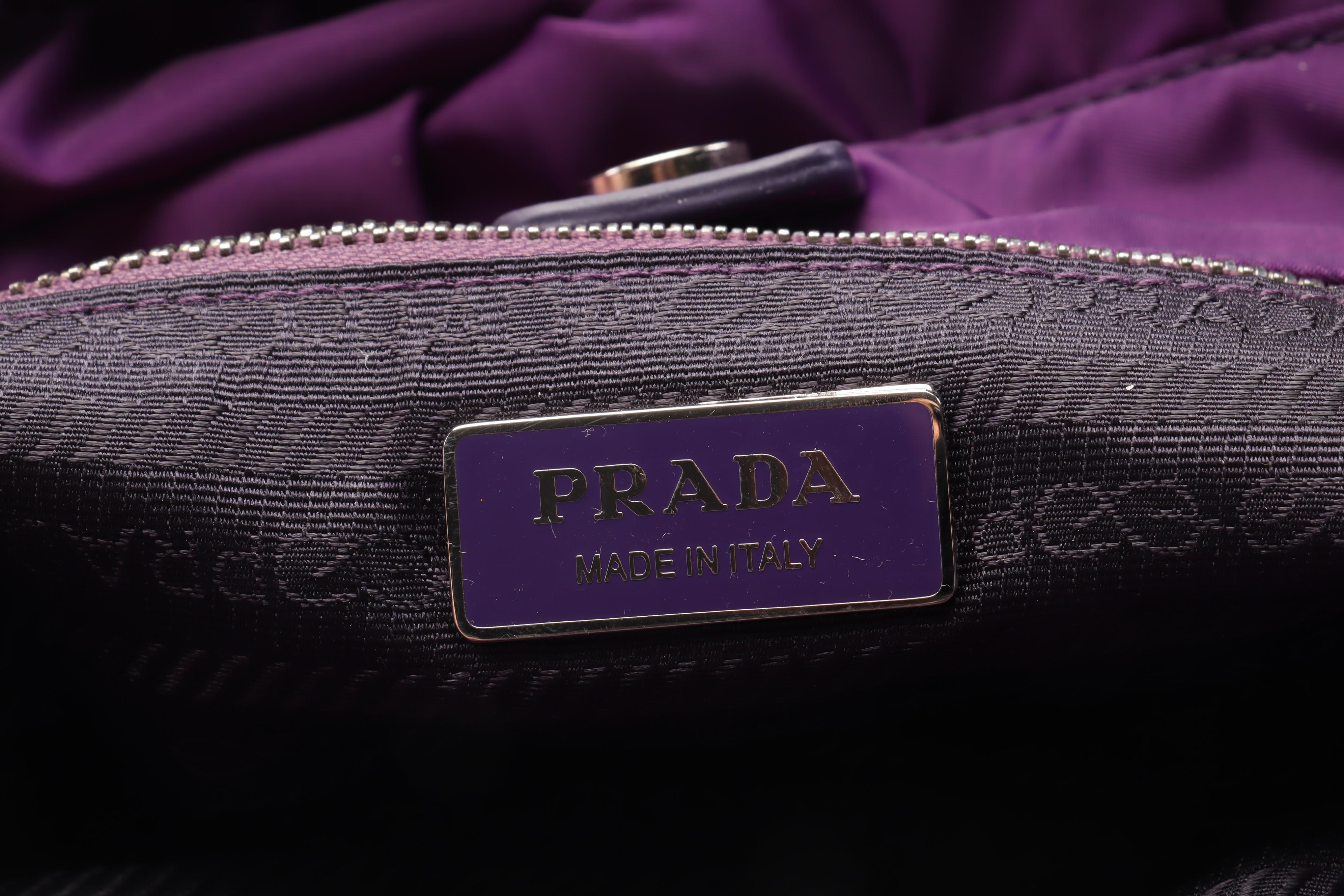 Prada Anemone Nylon Tessuto Gaufre Top Handle Bag