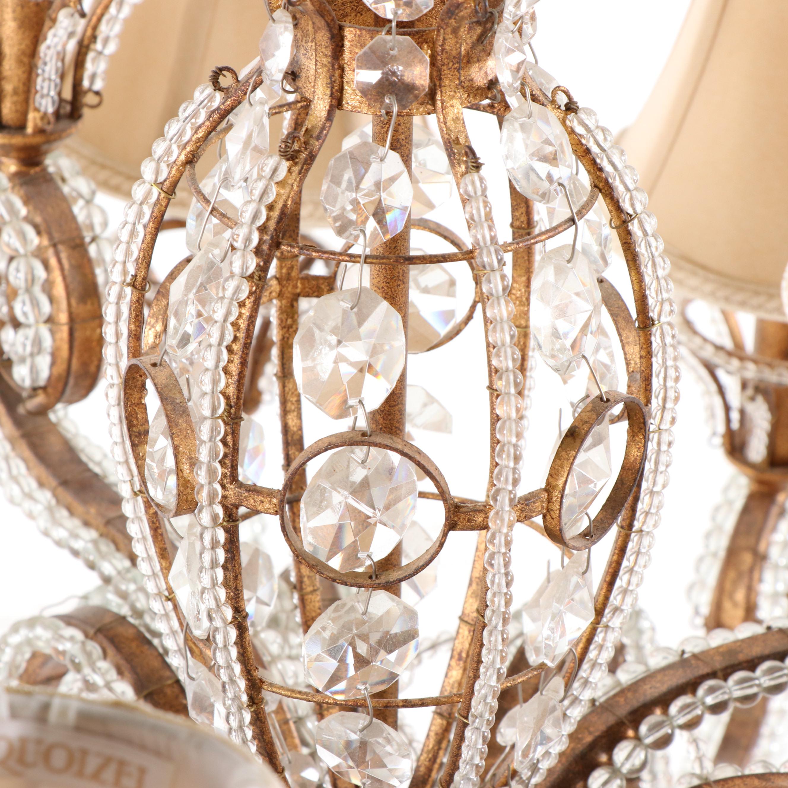 Quoizel "La Crysta" Gold Finch Finish Chandelier