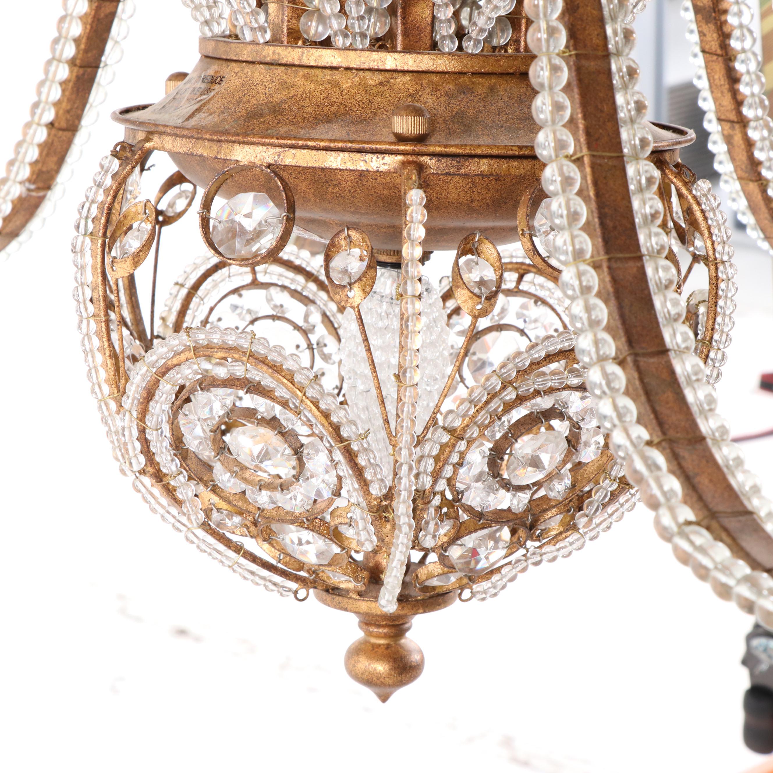 Quoizel "La Crysta" Gold Finch Finish Chandelier