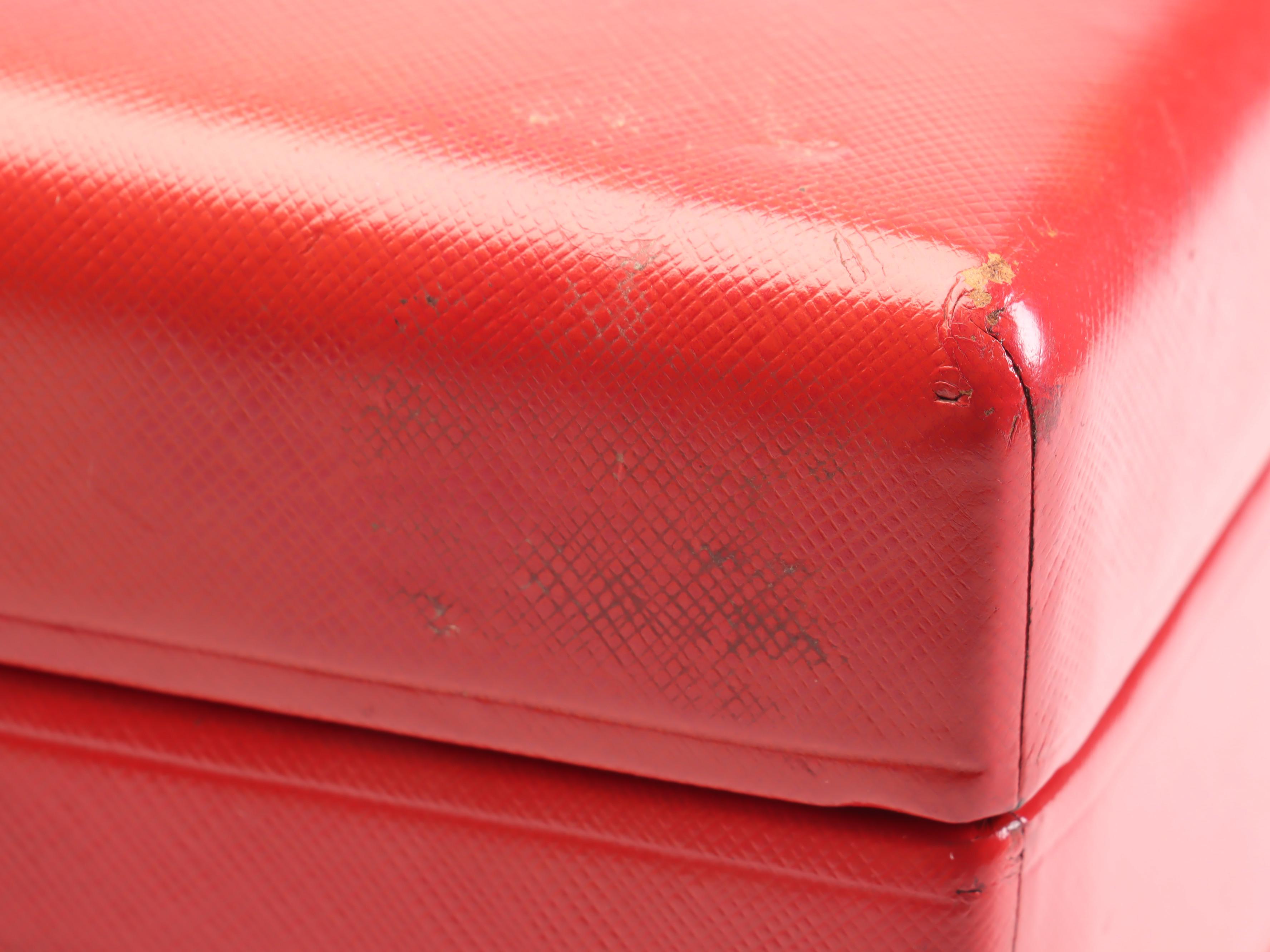 Saks Fifth Avenue Cosmetics Travel Case & AMF Leather Bowling Bag, Vintage