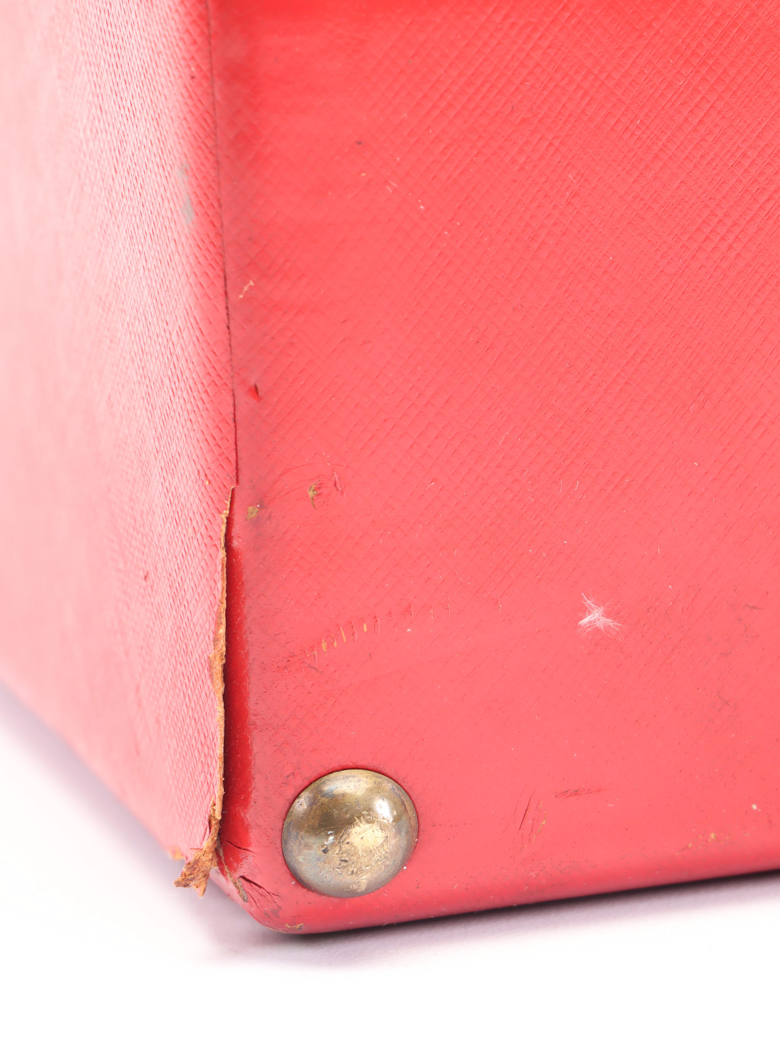 Saks Fifth Avenue Cosmetics Travel Case & AMF Leather Bowling Bag, Vintage