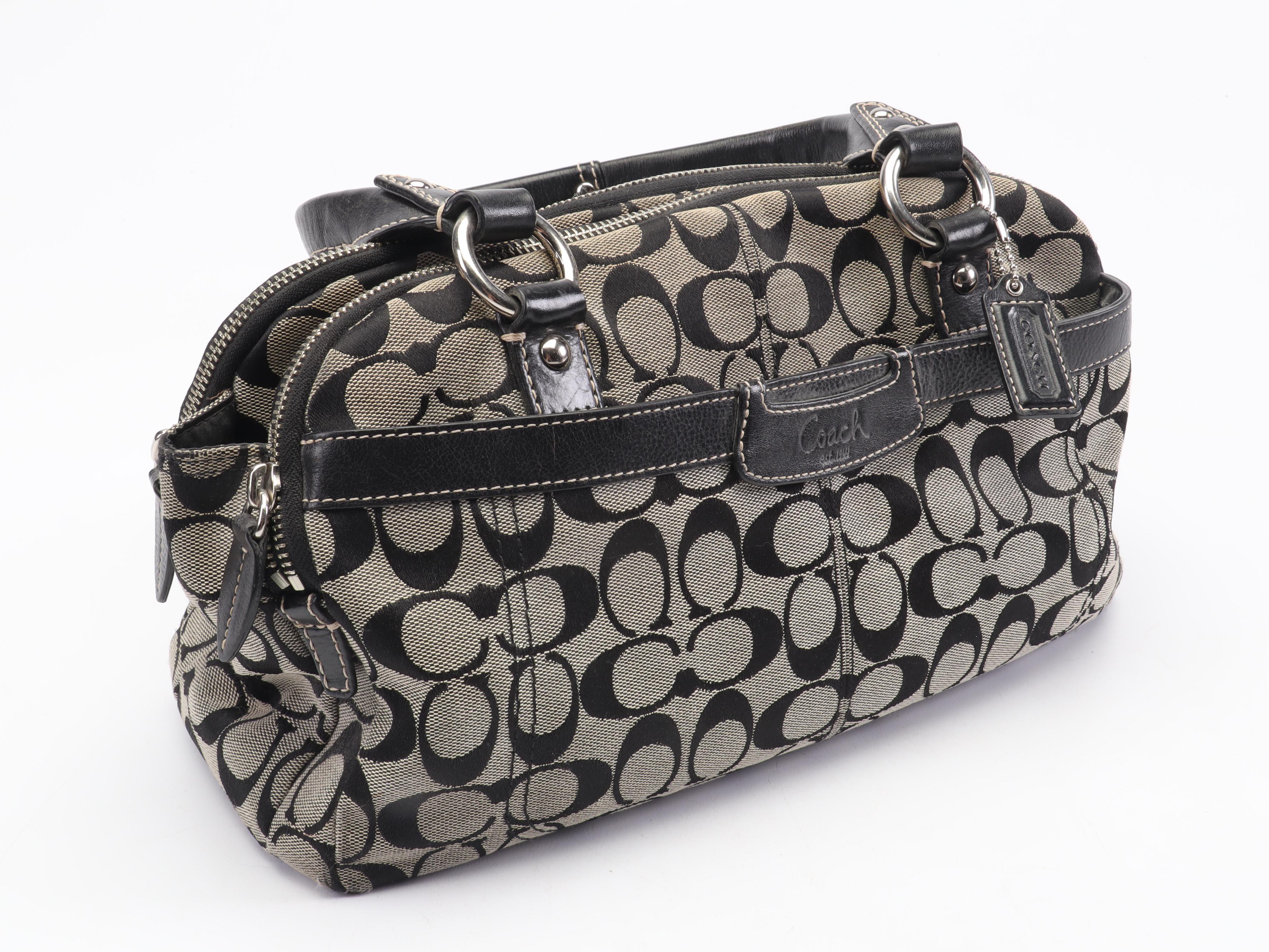 Coach Signature Canvas Satchel and Wallet with Tory Burch Leather Shoulder Bag