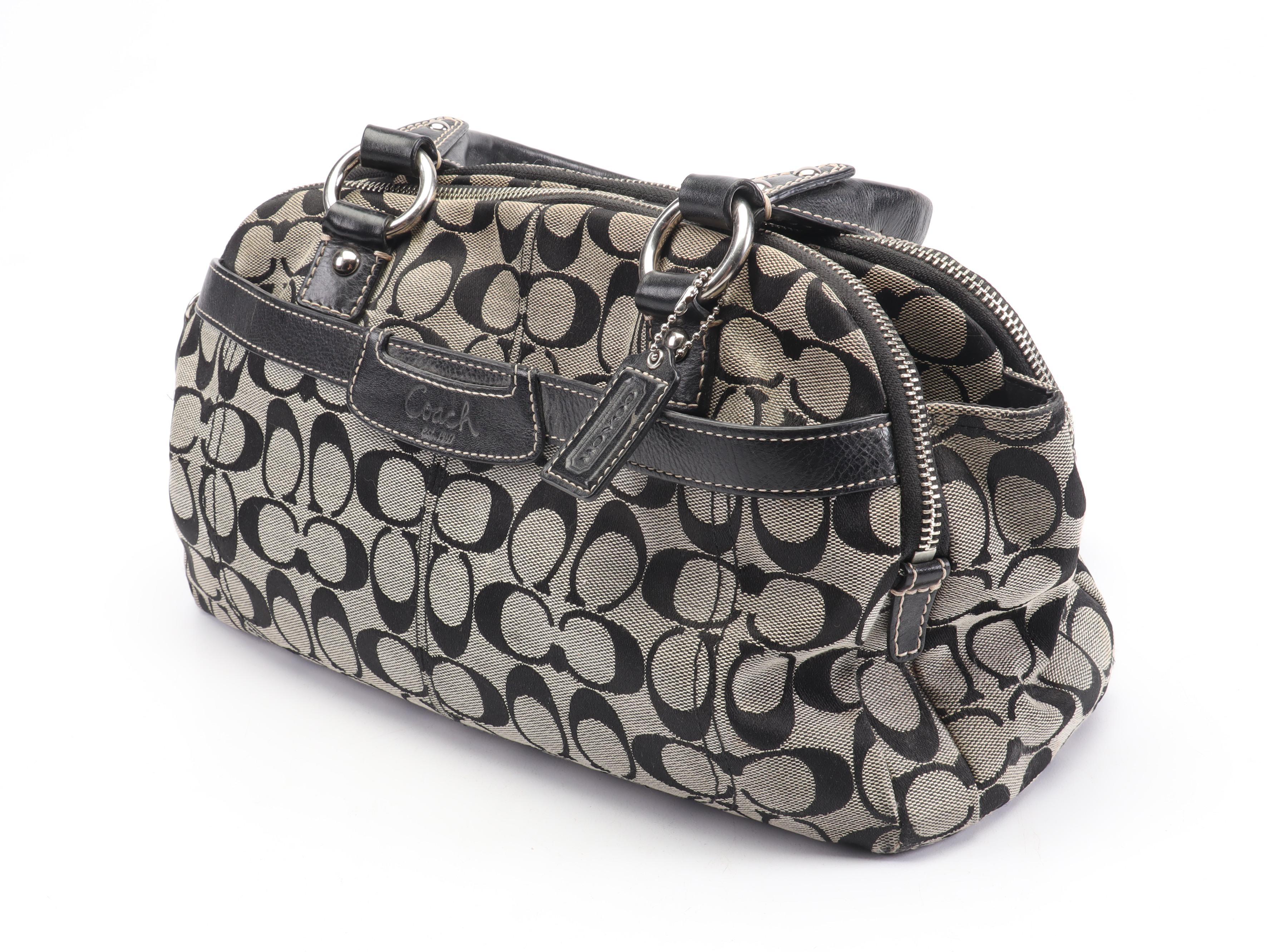 Coach Signature Canvas Satchel and Wallet with Tory Burch Leather Shoulder Bag