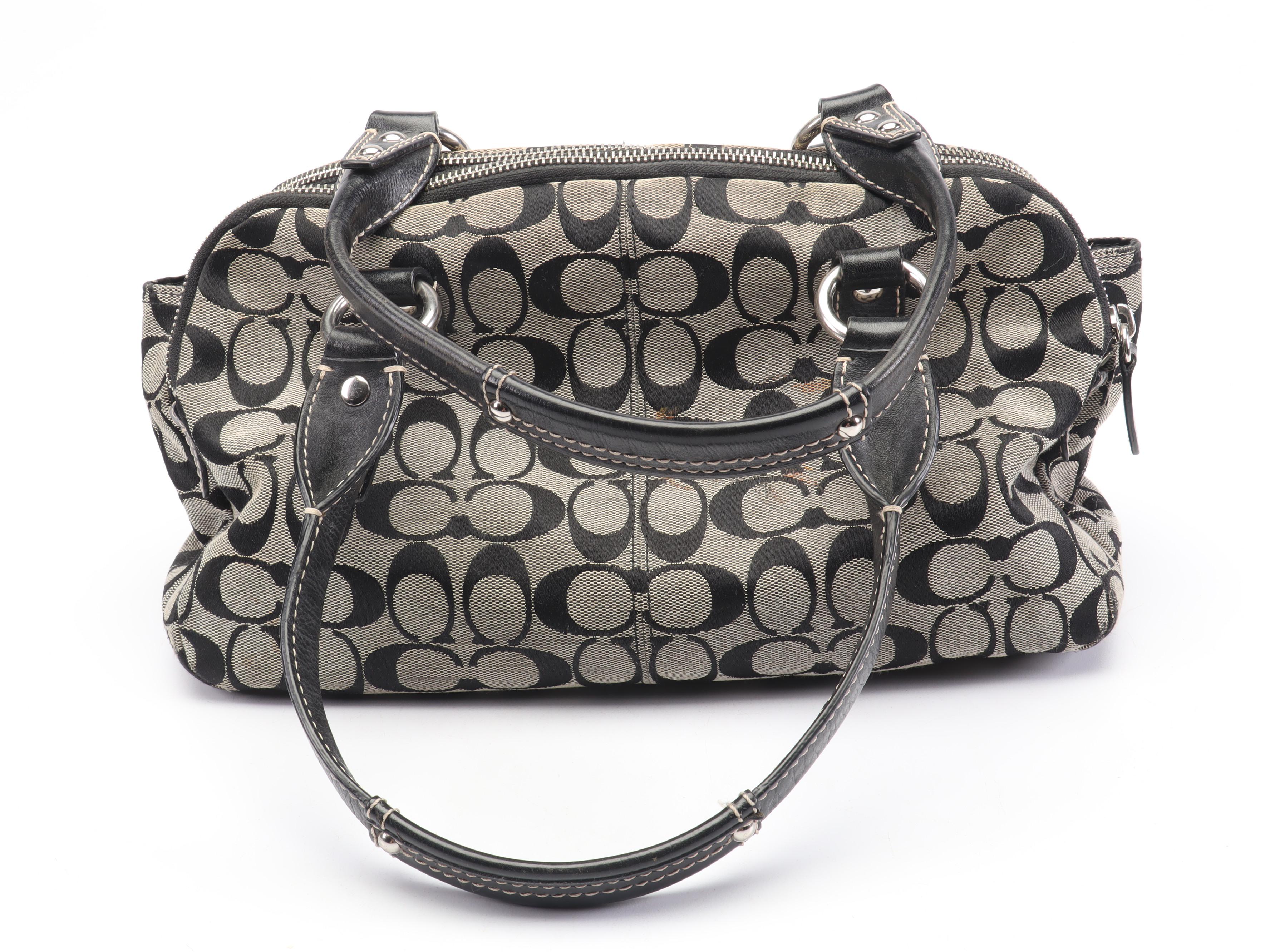 Coach Signature Canvas Satchel and Wallet with Tory Burch Leather Shoulder Bag