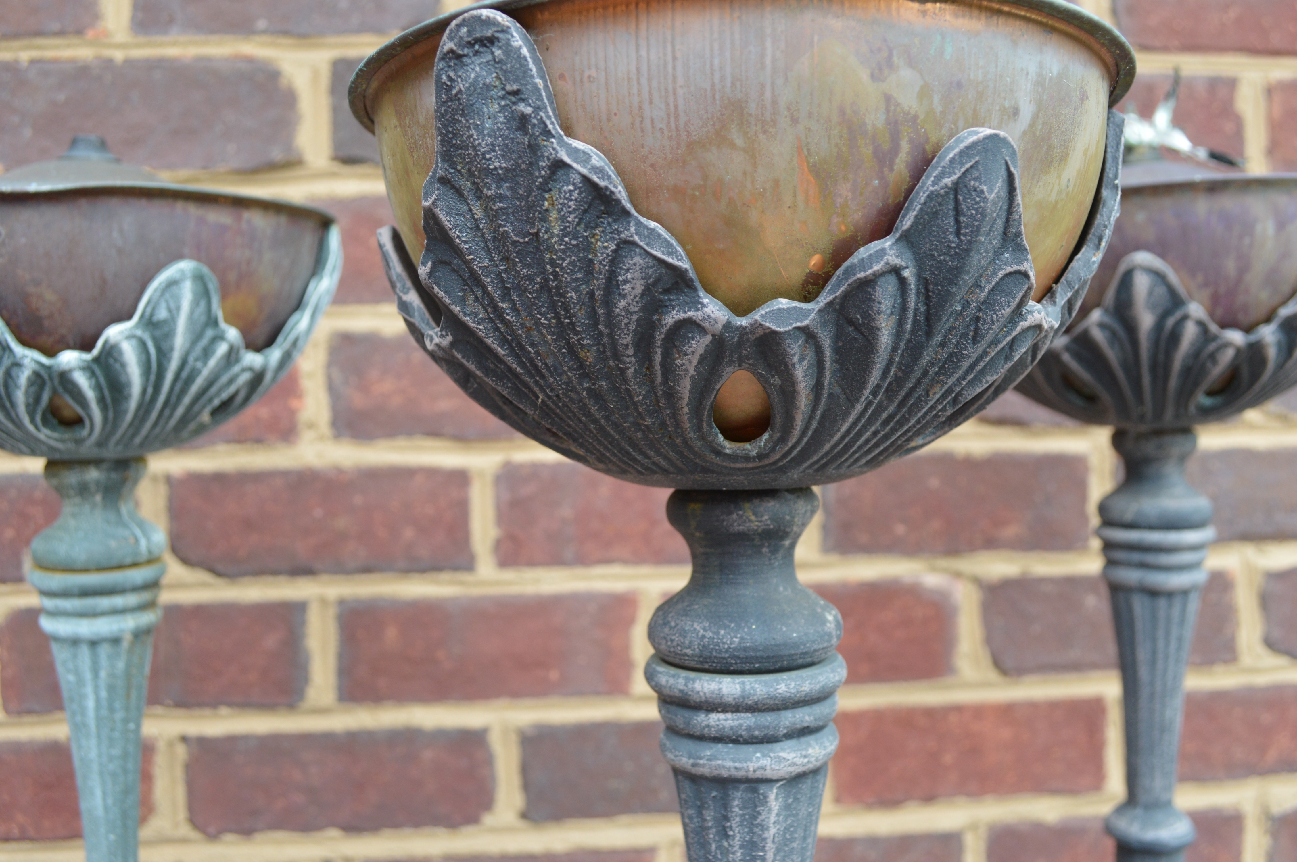 Outdoor Patio Freestanding Tiki Torches, Set of Four