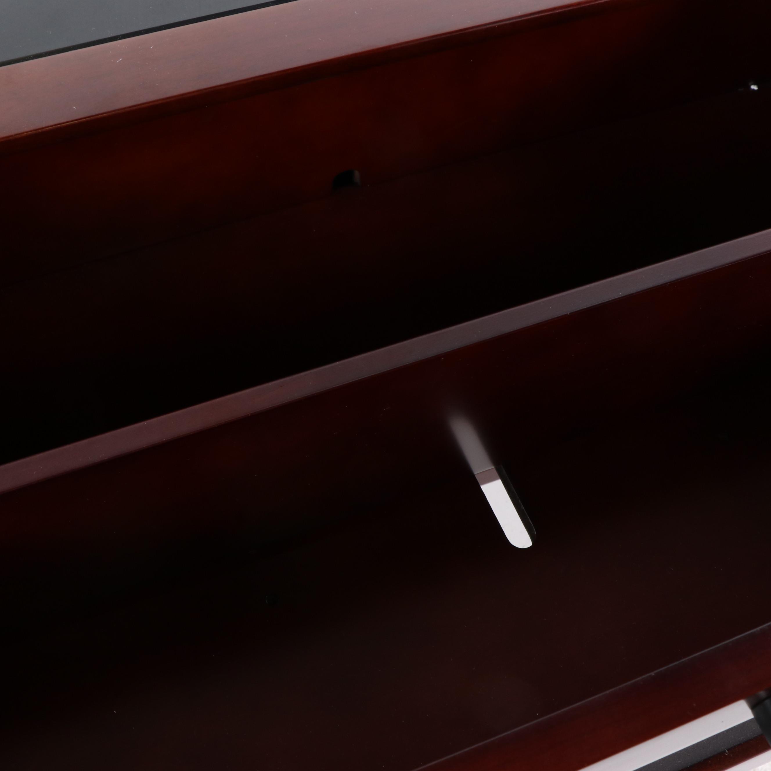 Contemporary BDI "Novia" Cherry Finish Triple Wide Entertainment Cabinet