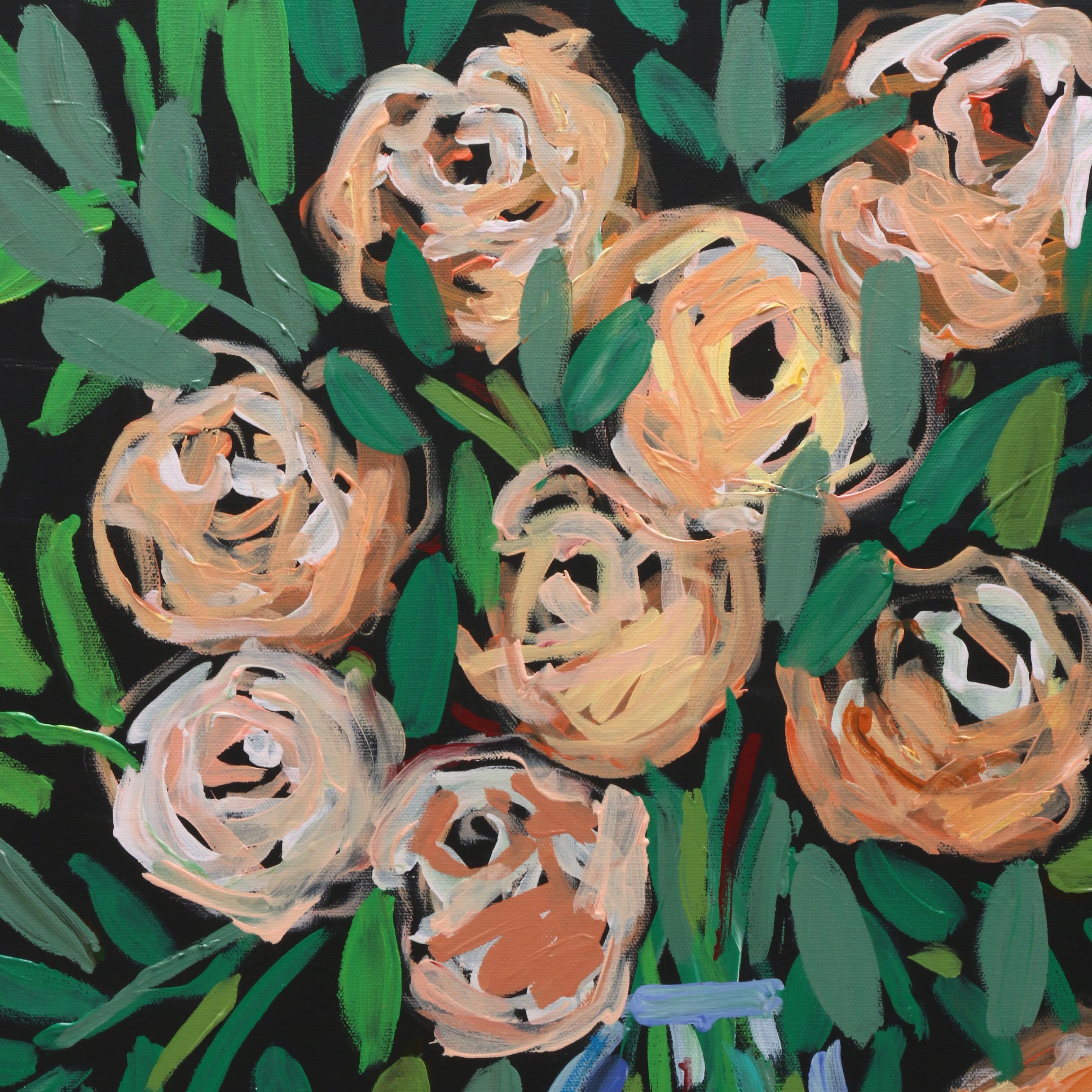 Kait Roberts Acrylic Painting "Moon Garden in a Vase: Spring"