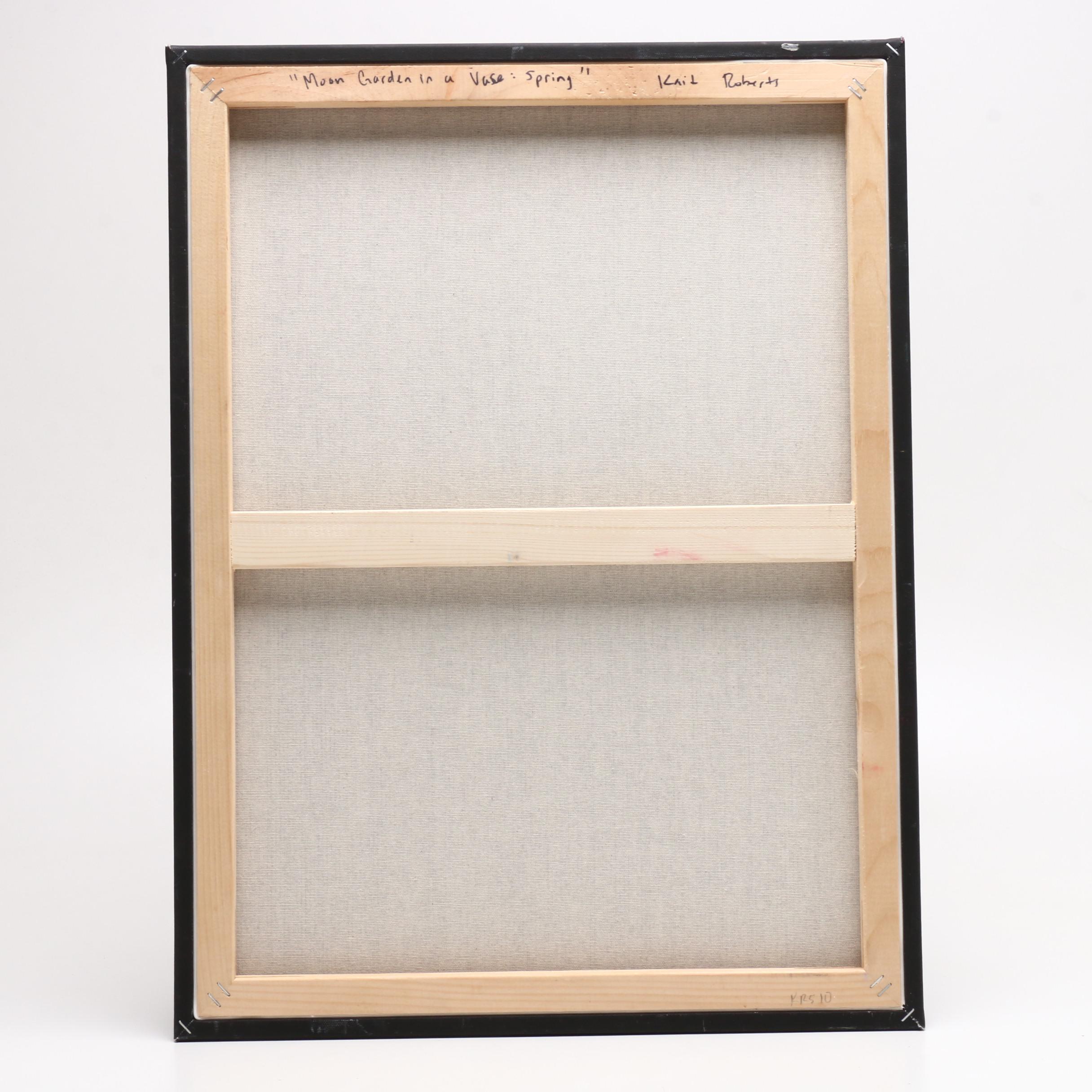 Kait Roberts Acrylic Painting "Moon Garden in a Vase: Spring"