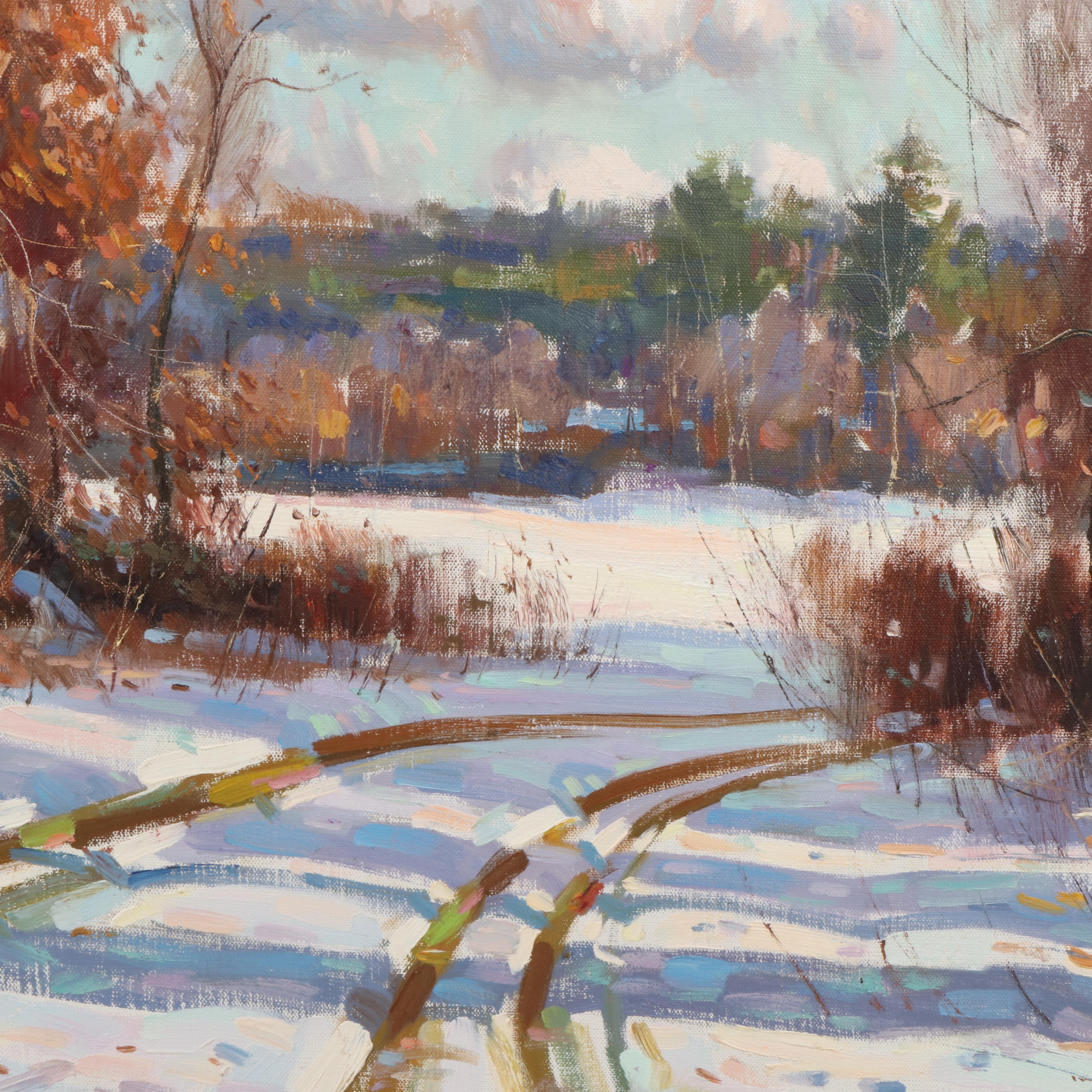 Wayne Morrell Landscape Oil Painting "Sunlight of Winter"