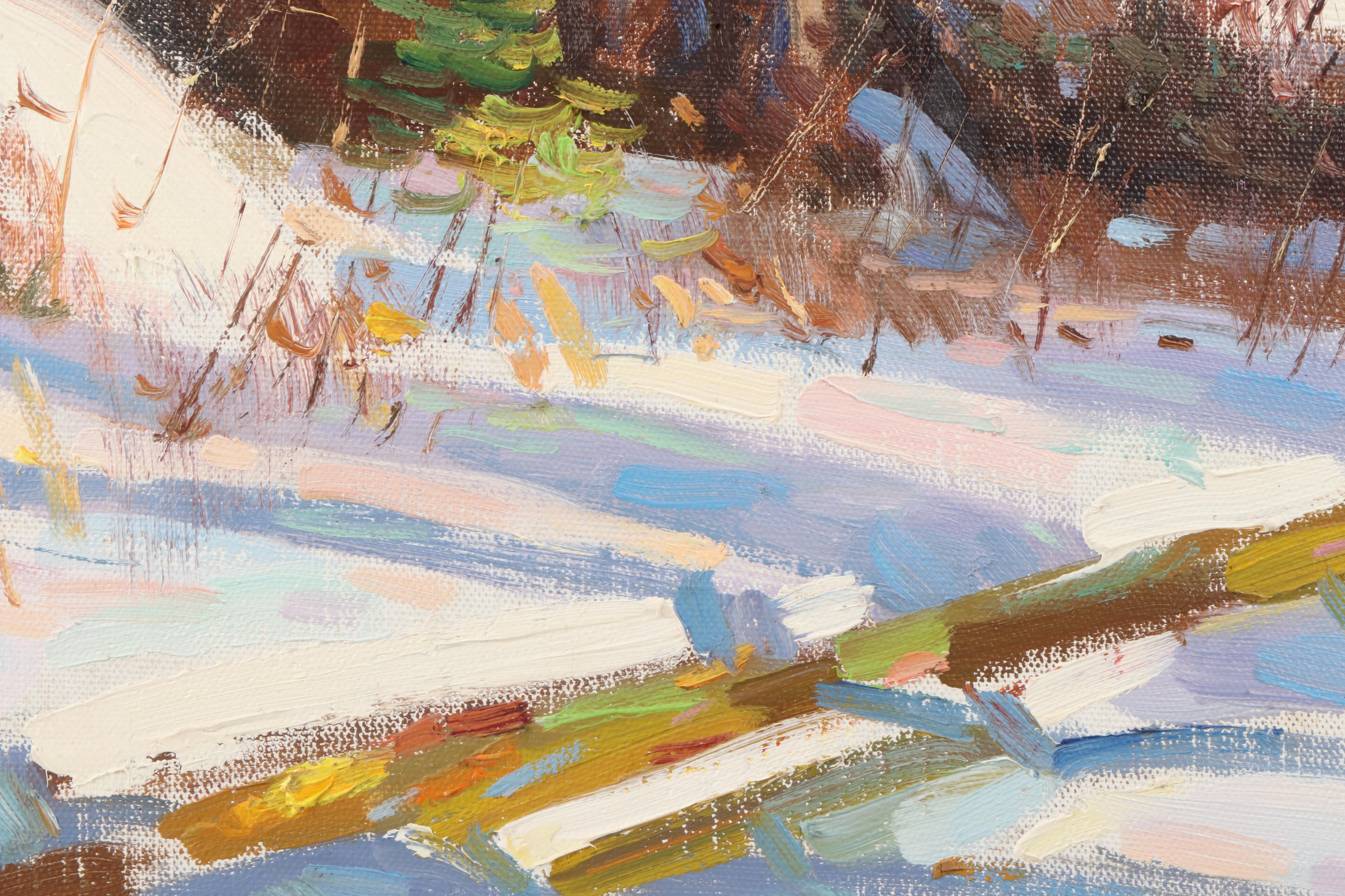 Wayne Morrell Landscape Oil Painting "Sunlight of Winter"