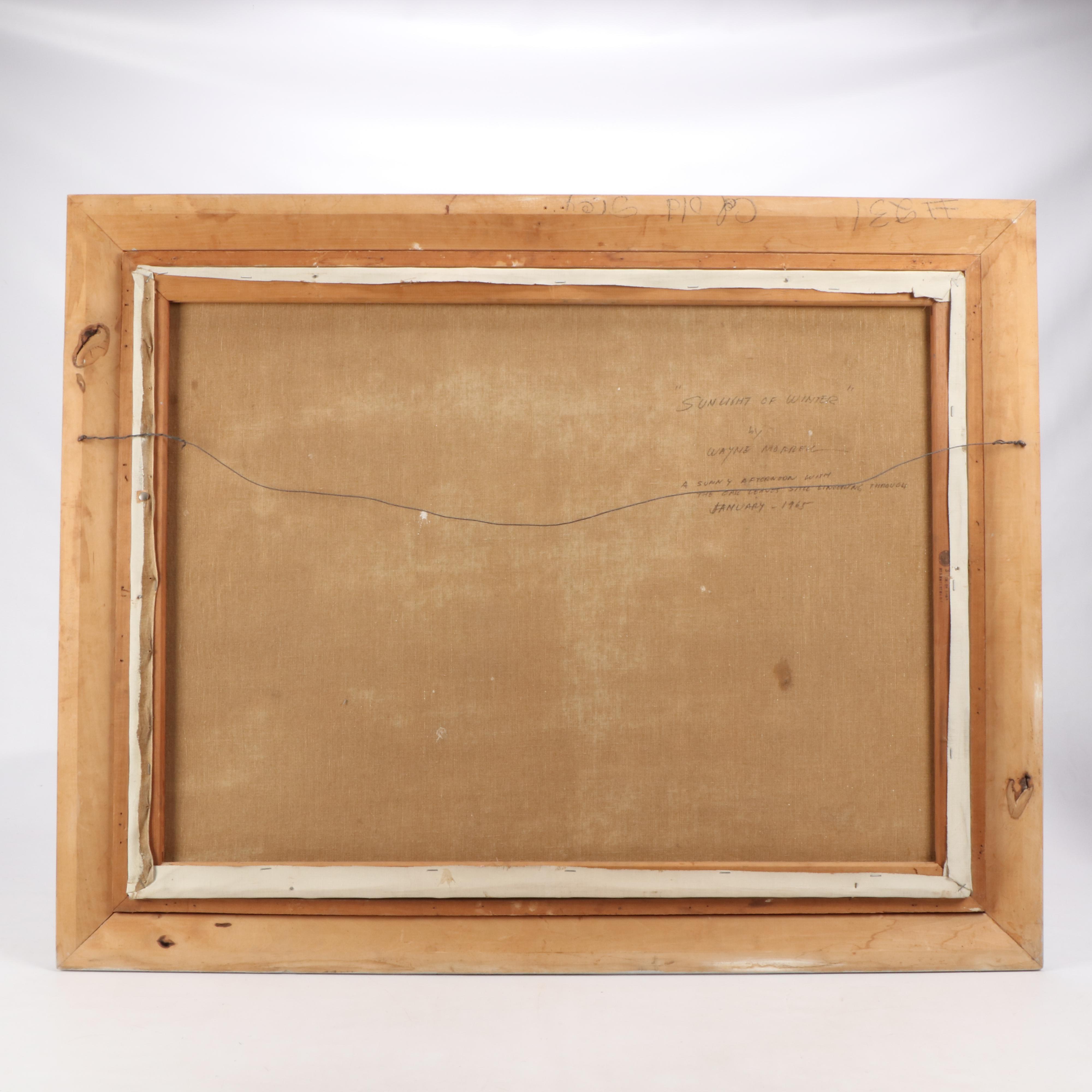 Wayne Morrell Landscape Oil Painting "Sunlight of Winter"