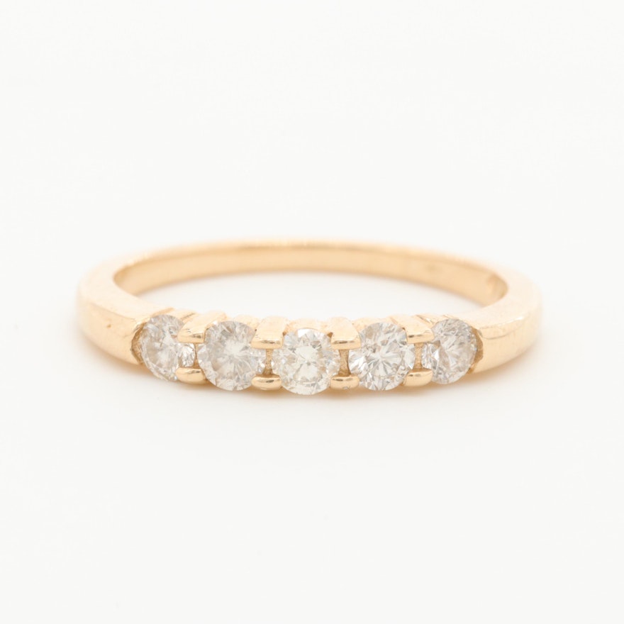 14K Yellow Gold Diamond Ring