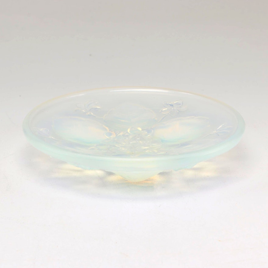 Sabino Art Glass Opalescent "Violettes" Pin Dish