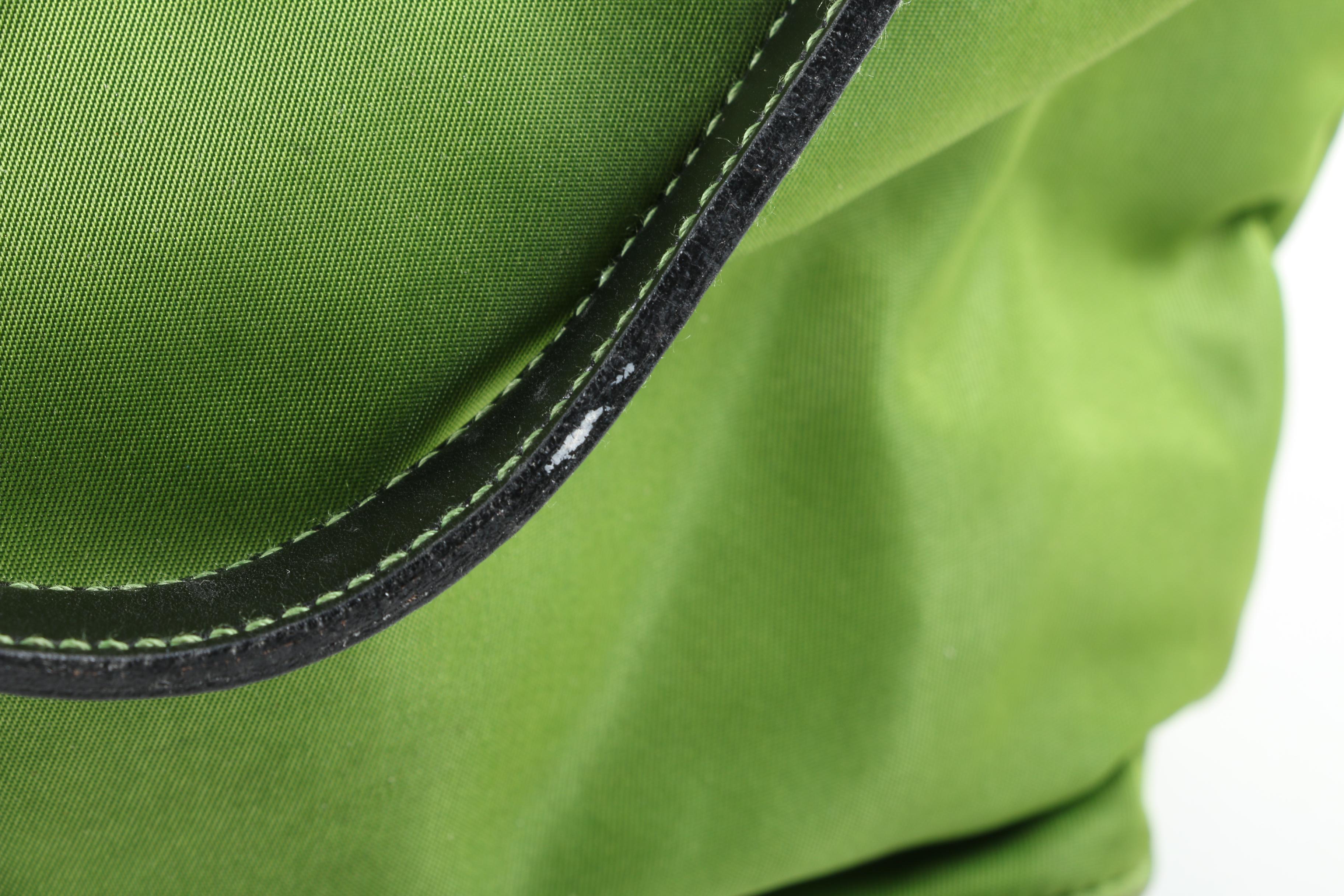 Prada Demi Handbag and Pouchette in Green and Black Nylon