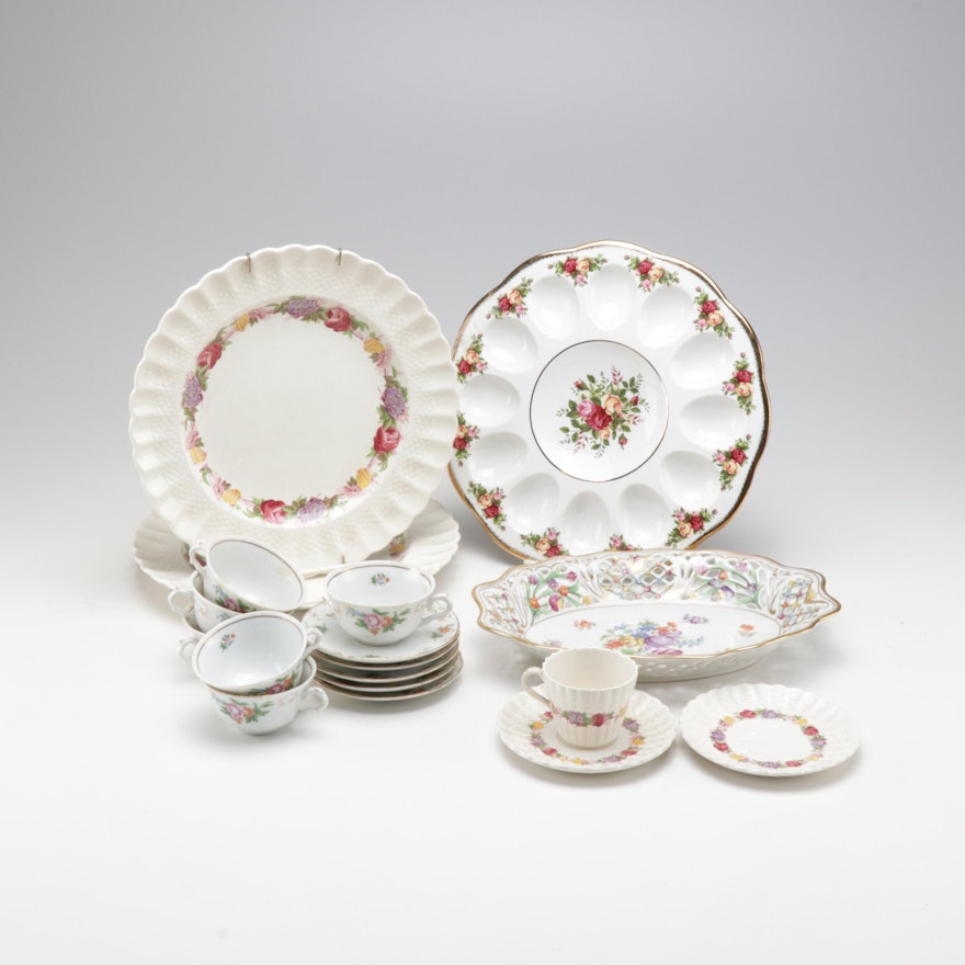 Spode China and Other Assorted Tea and Serving Sets