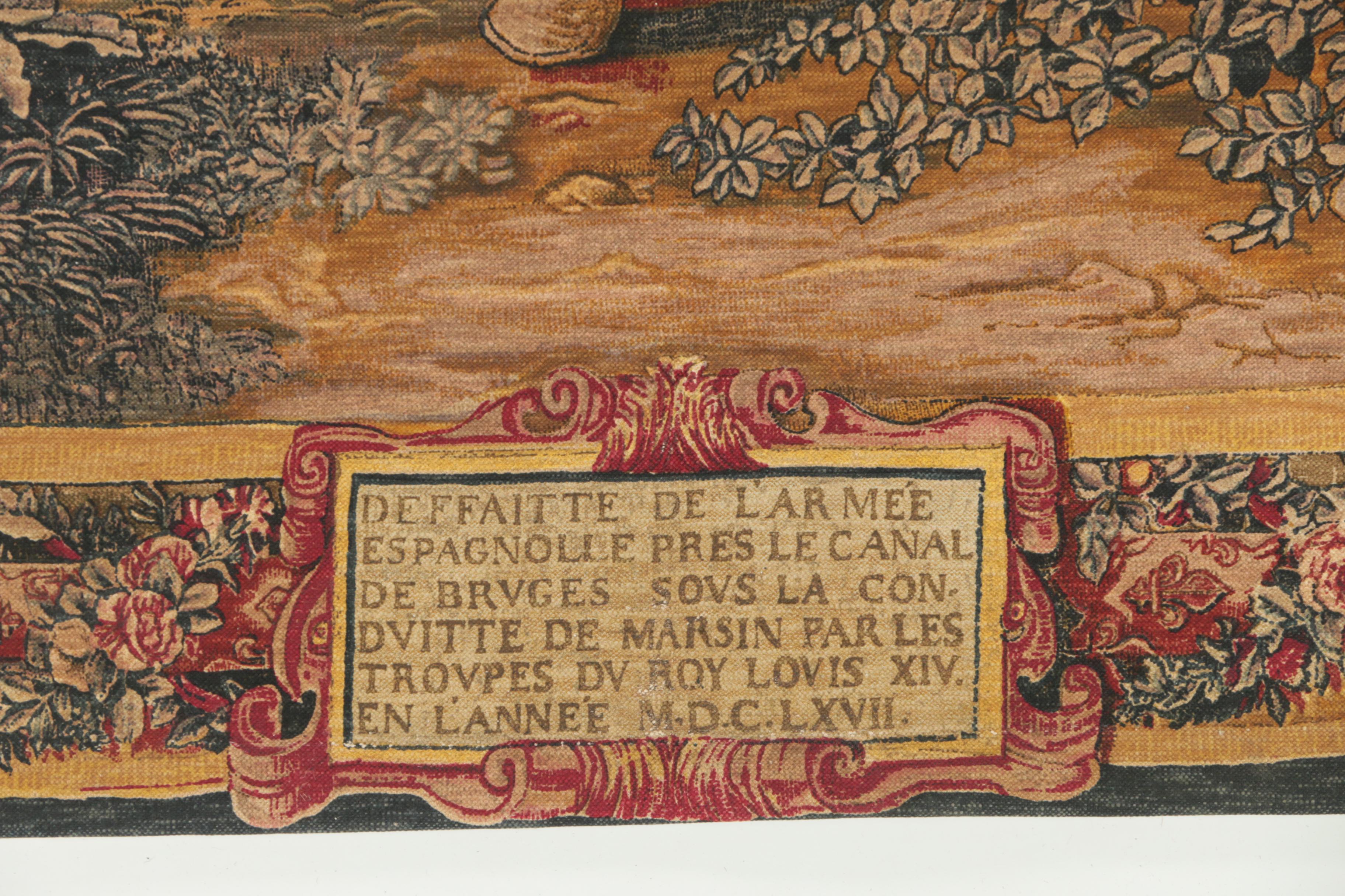 De Rambouillet Silkscreen Tapestry after "Histoire du Roi, le Canal de Bruges"