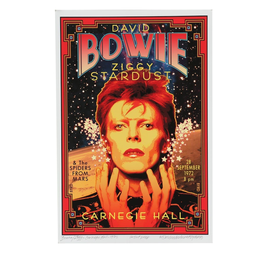 David Edward Byrd Artist Proof Giclée "Bowie/Ziggy at Carnegie Hall 1972"