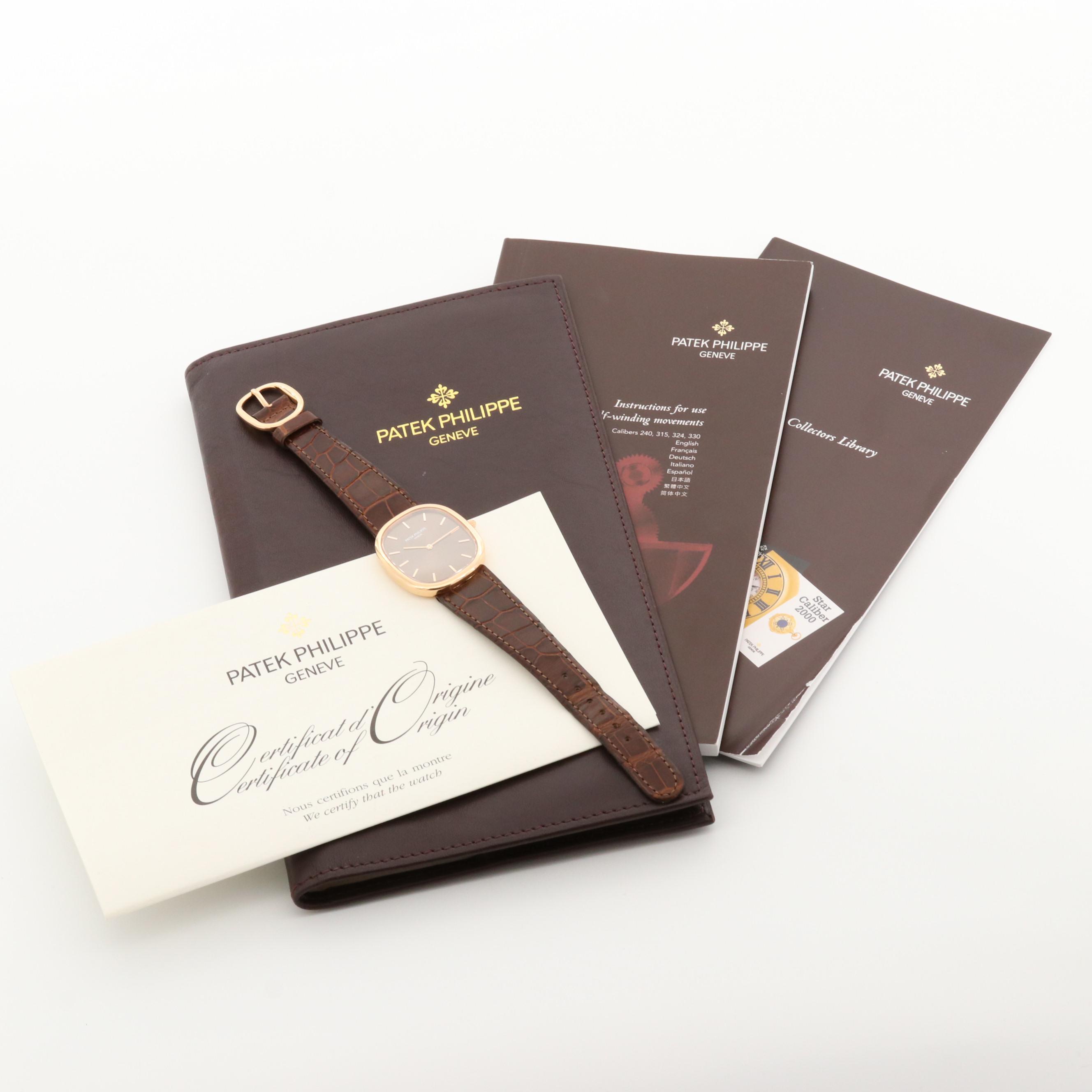 Patek Philippe Golden Ellipse 3738/100R 18K Rose Gold Automatic Watch