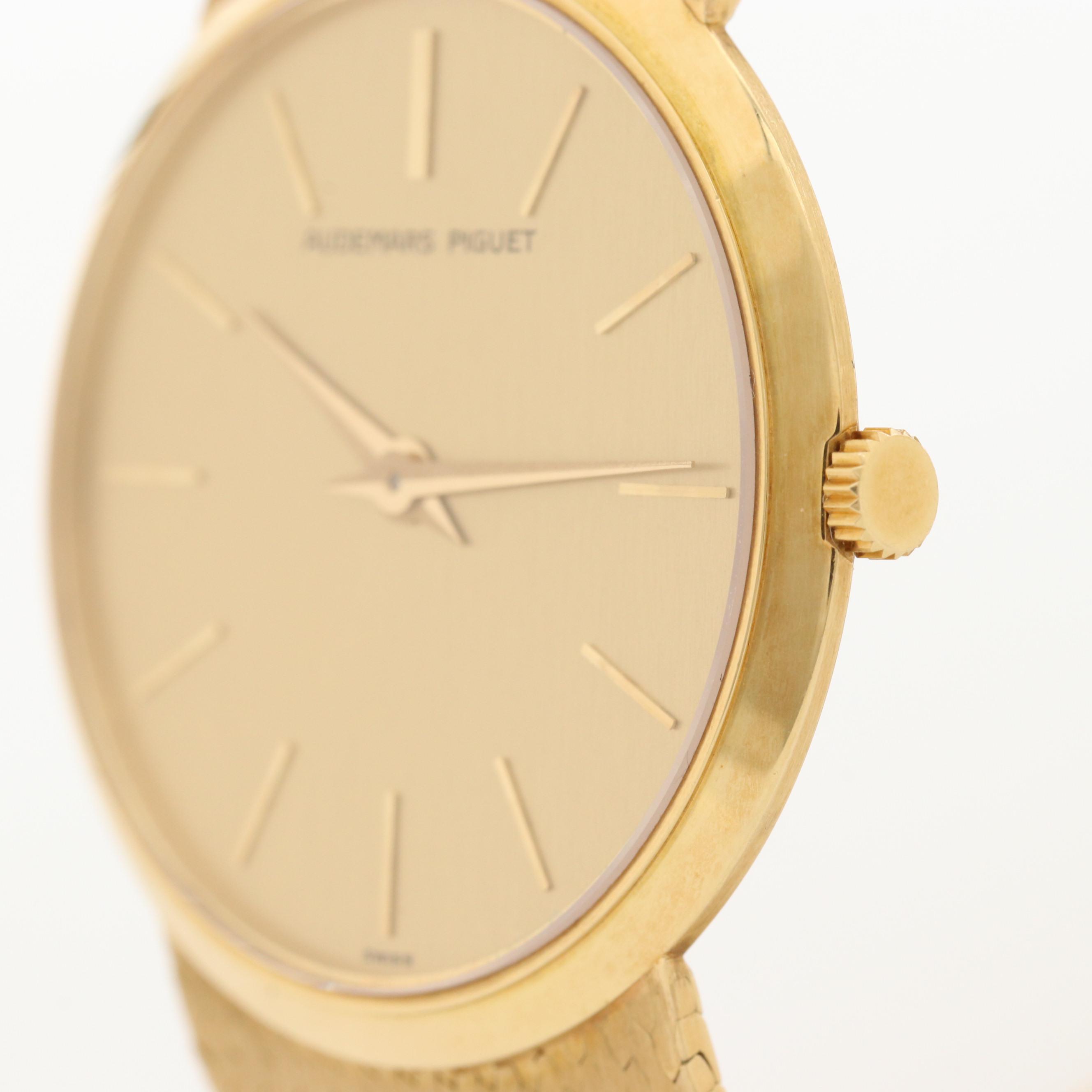 Vintage Audemars Piguet Ultra-Thin 18K Gold Stem Wind Watch, Circa 1970