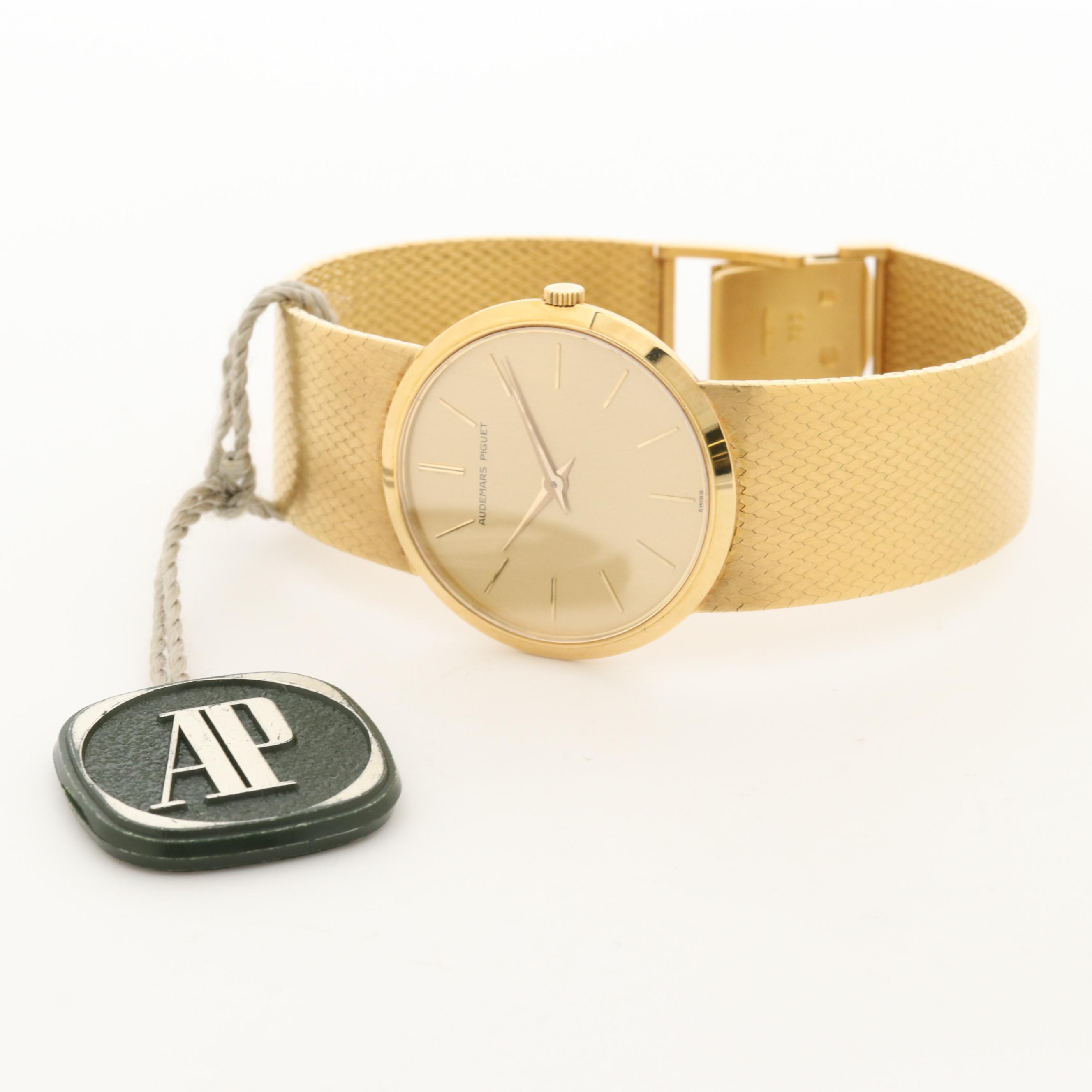 Vintage Audemars Piguet Ultra-Thin 18K Gold Stem Wind Watch, Circa 1970